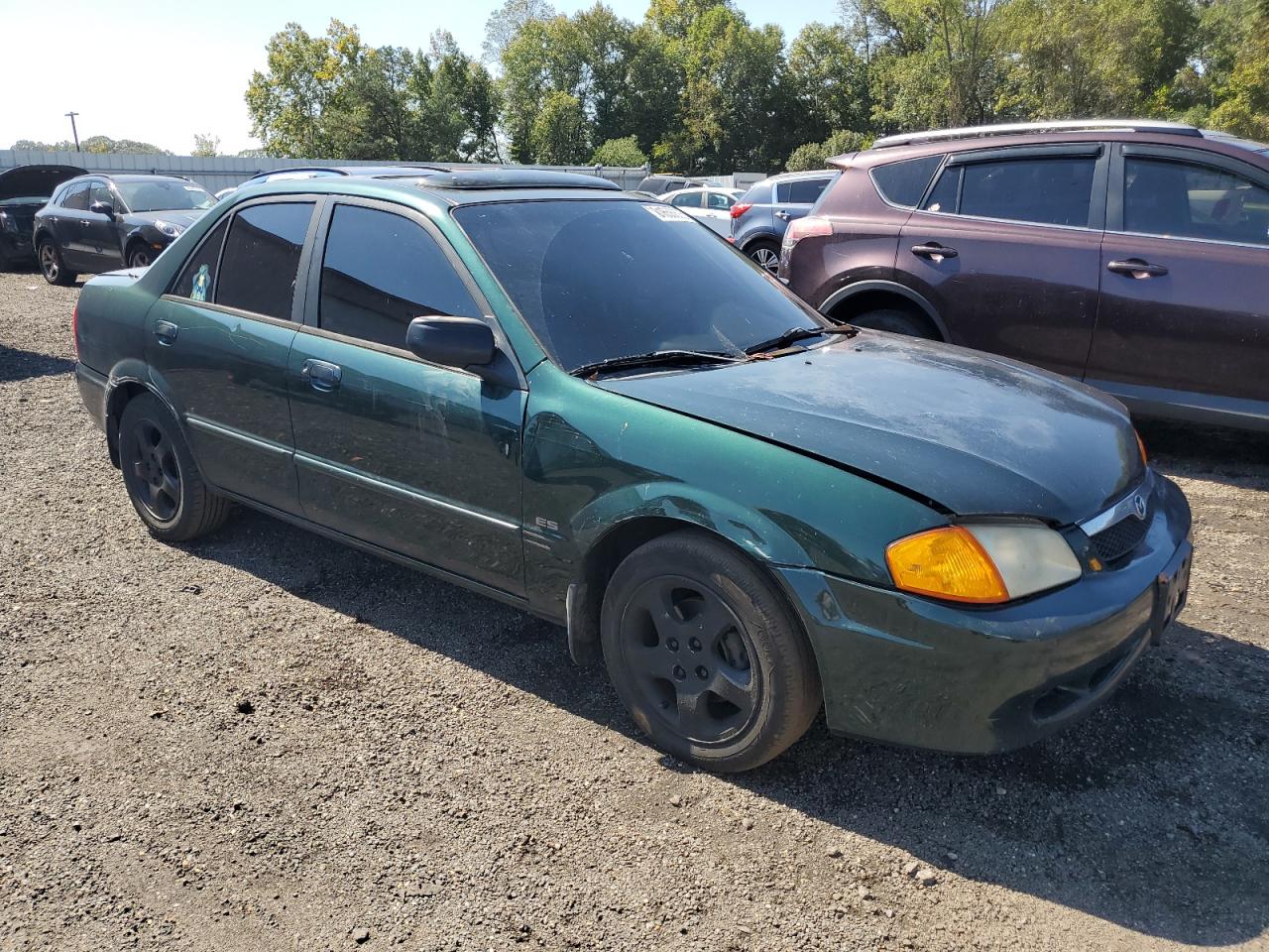 2000 Mazda Protege Es Green vin: JM1BJ2239Y0268002