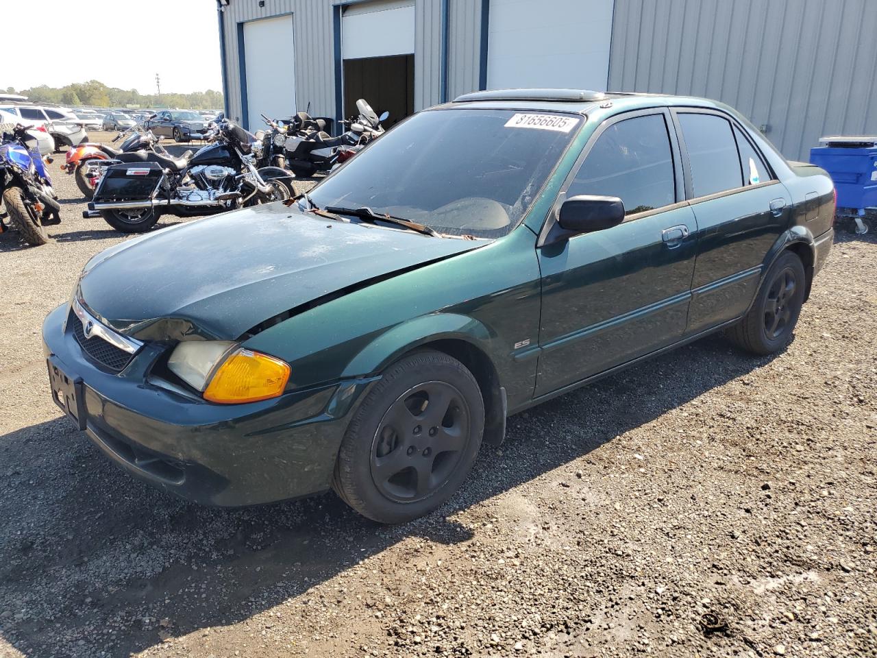 2000 Mazda Protege Es Green vin: JM1BJ2239Y0268002