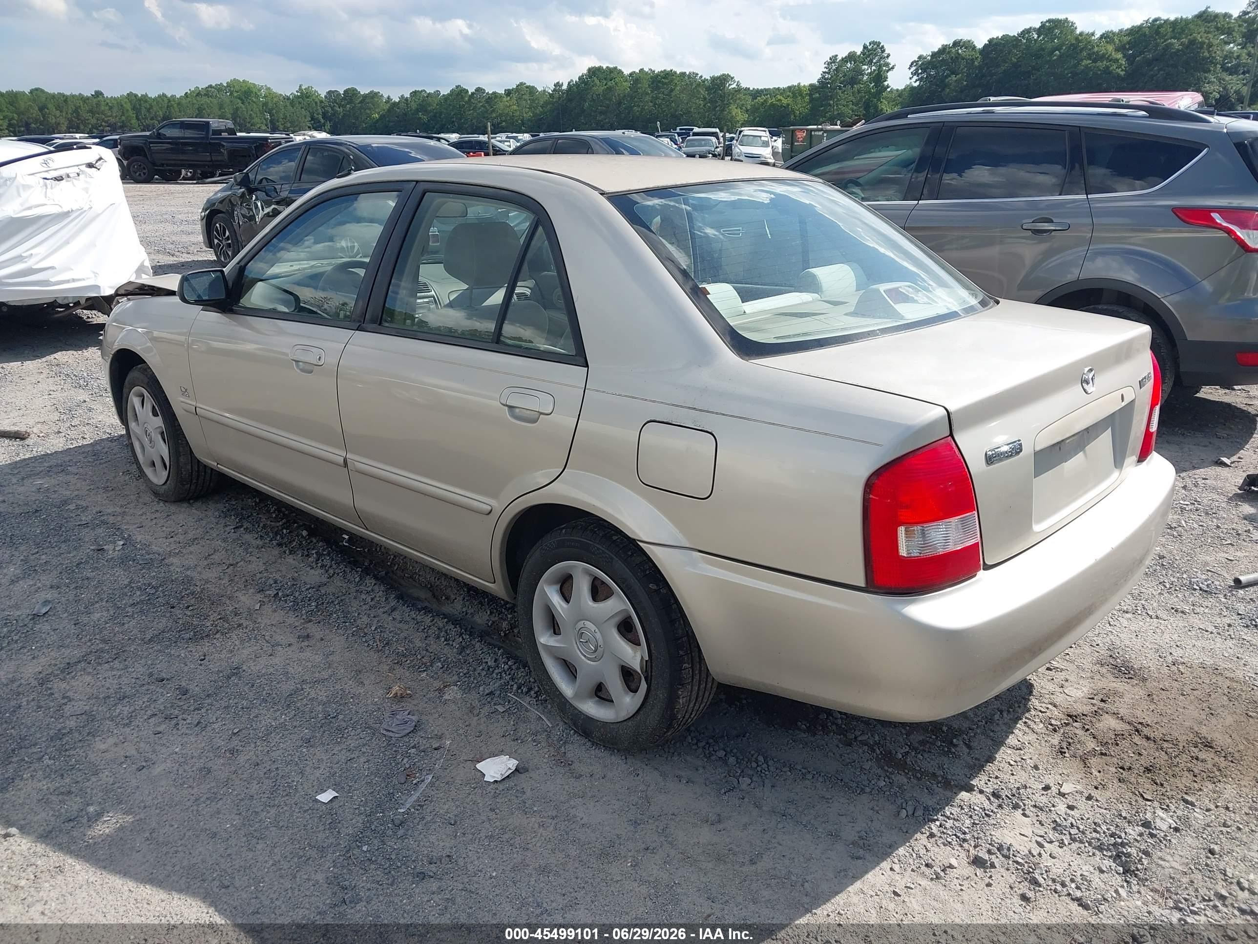 2001 Mazda Protege Es/lx Gold vin: JM1BJ225010413838