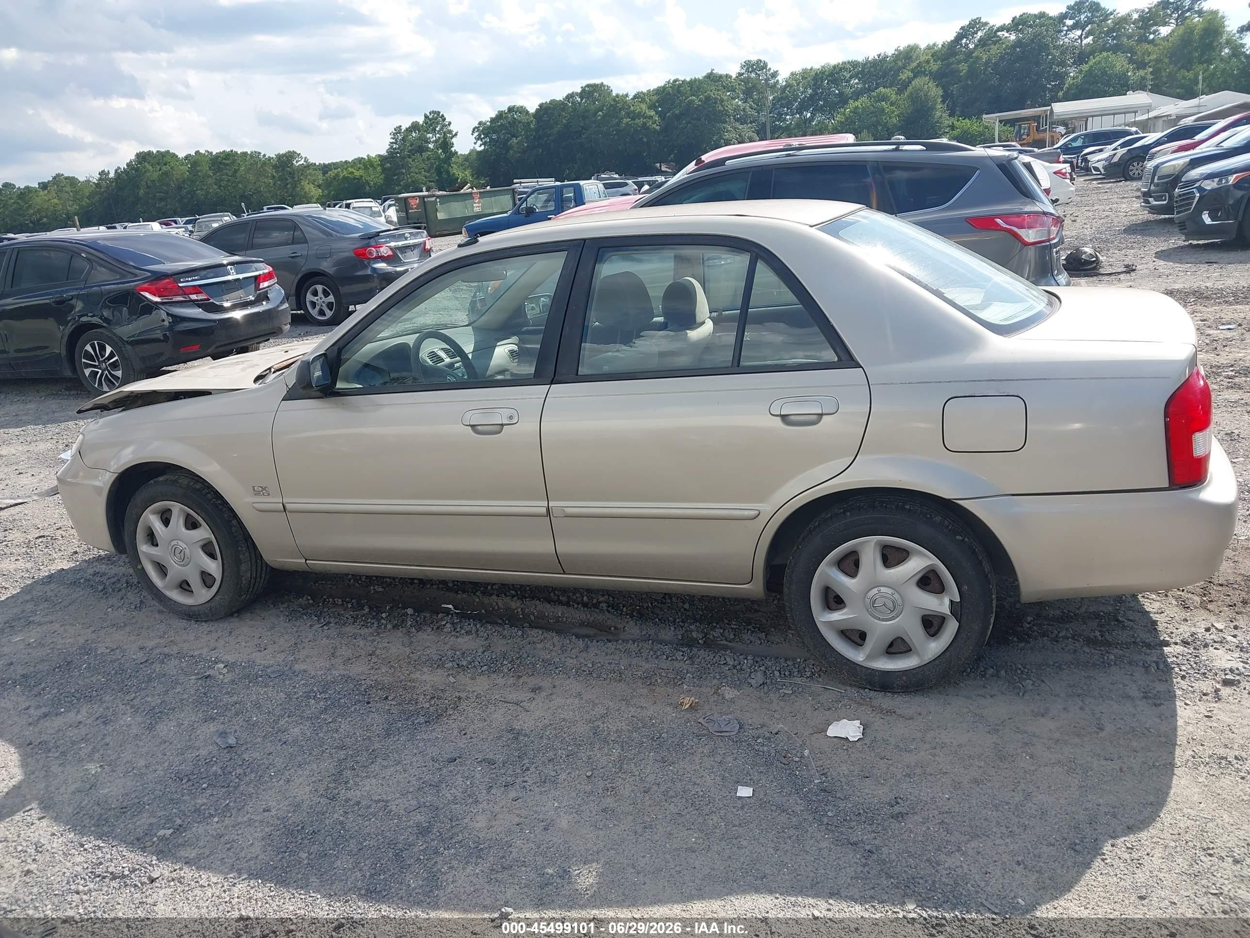 2001 Mazda Protege Es/lx Gold vin: JM1BJ225010413838