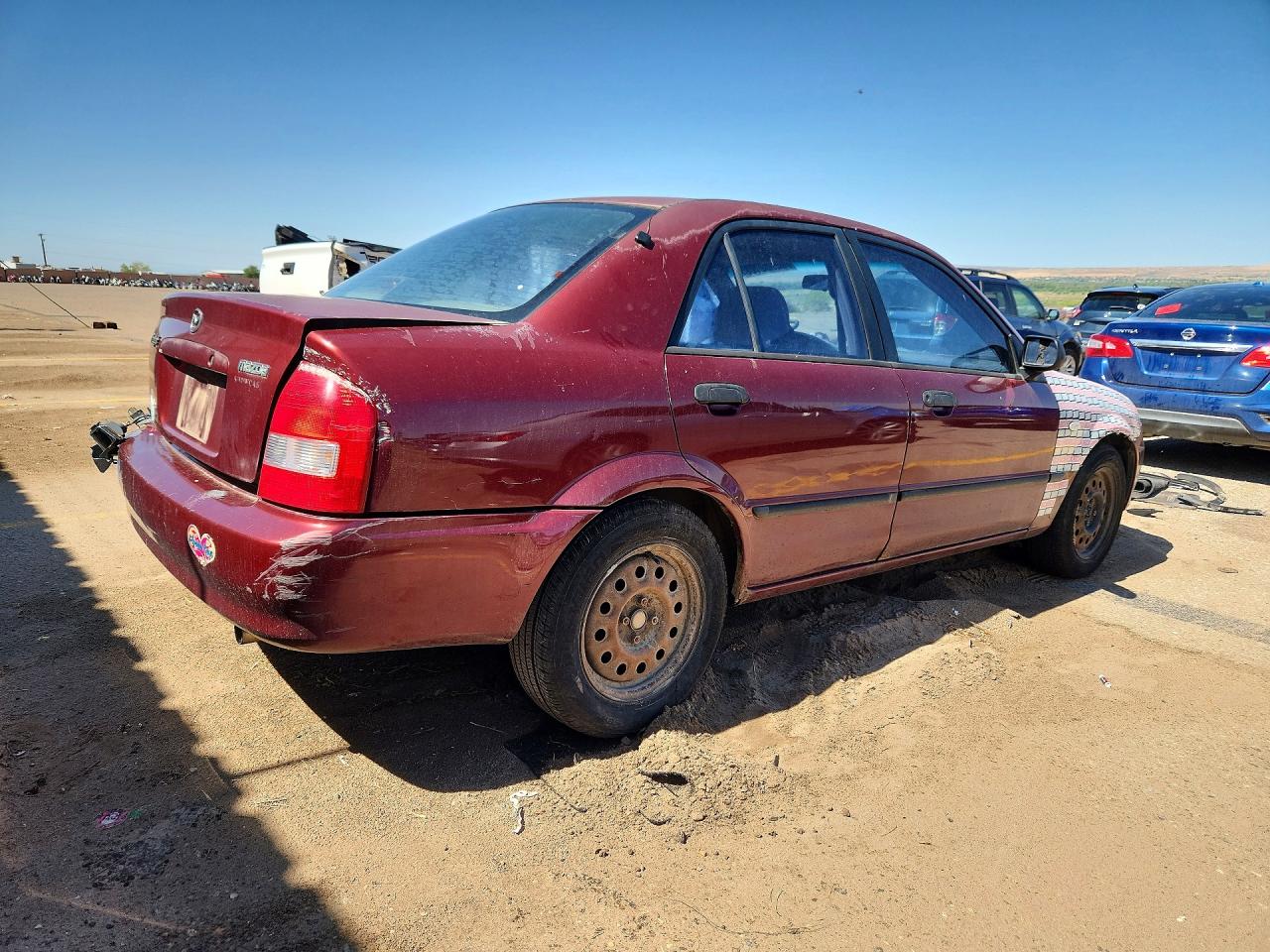 2002 Mazda Protege Dx Red vin: JM1BJ225020603916