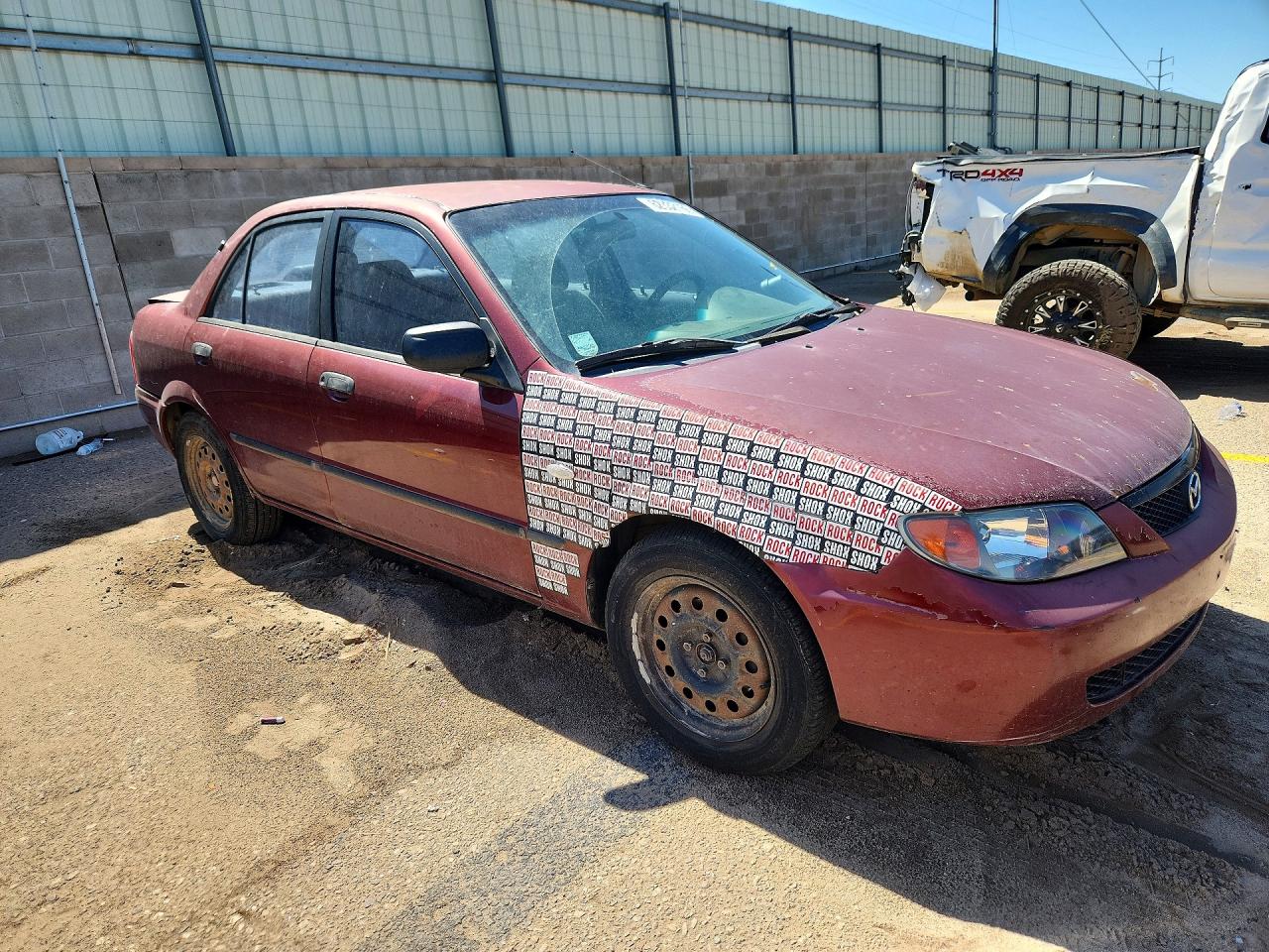 2002 Mazda Protege Dx Red vin: JM1BJ225020603916