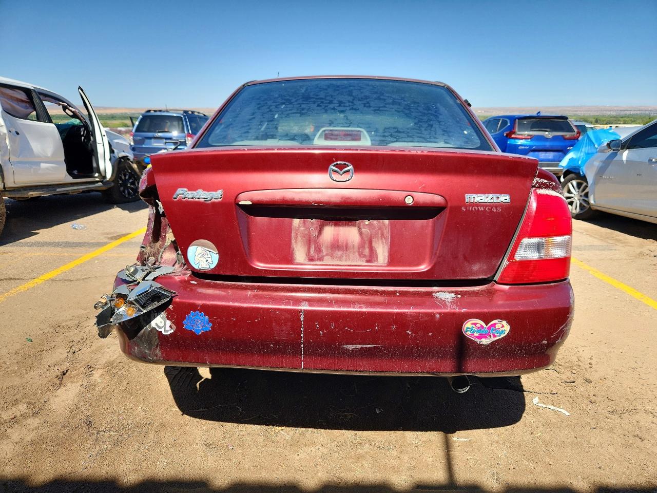 2002 Mazda Protege Dx Red vin: JM1BJ225020603916