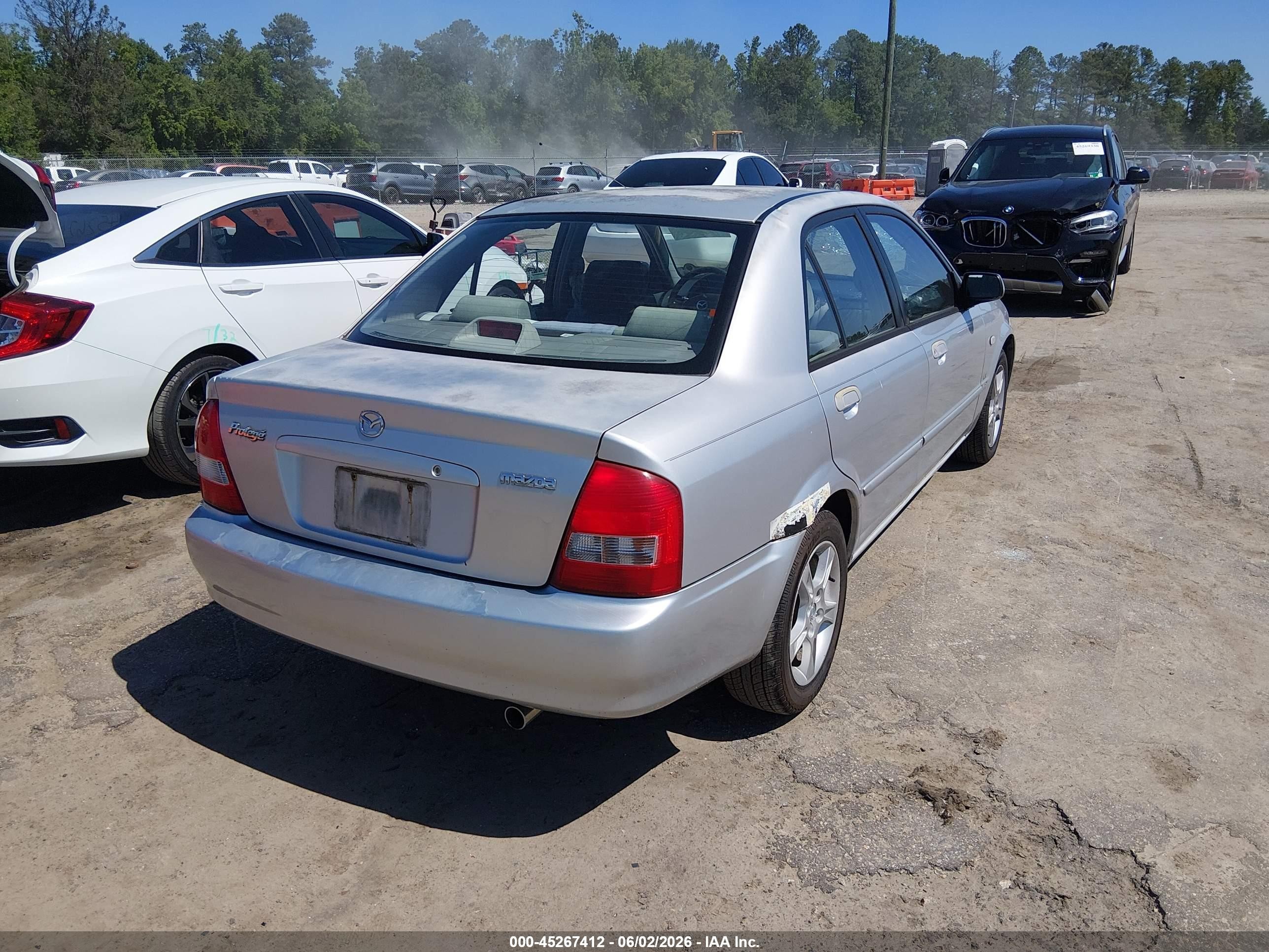 2003 Mazda Protege Dx/es/lx Silver vin: JM1BJ225030107158