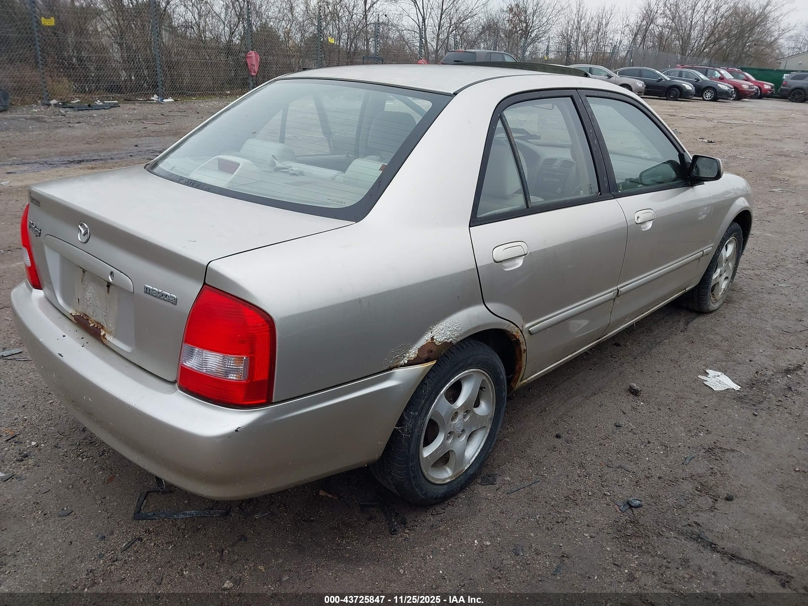 2002 Mazda Protege Dx/es/lx Gold vin: JM1BJ225121563663