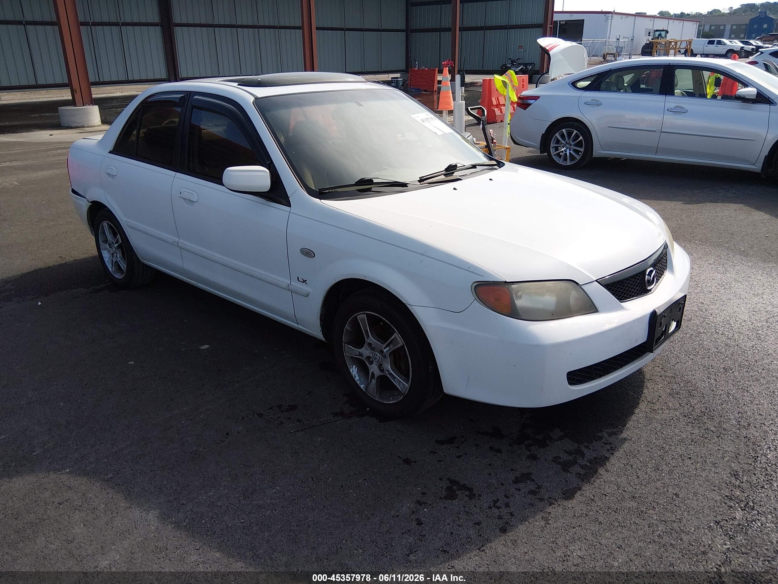 2003 Mazda Protege Dx/es/lx White vin: JM1BJ225130149564
