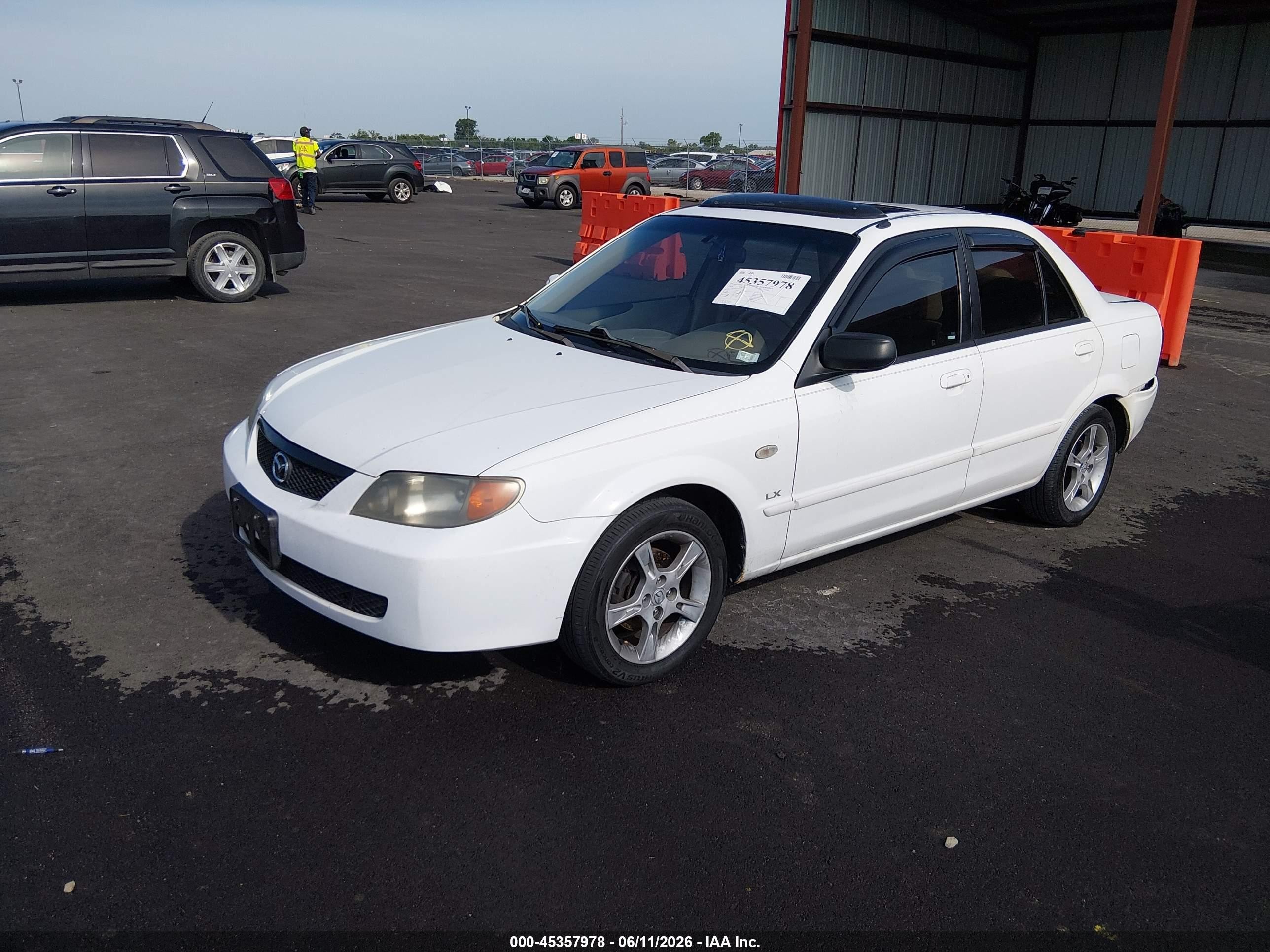 2003 Mazda Protege Dx/es/lx White vin: JM1BJ225130149564