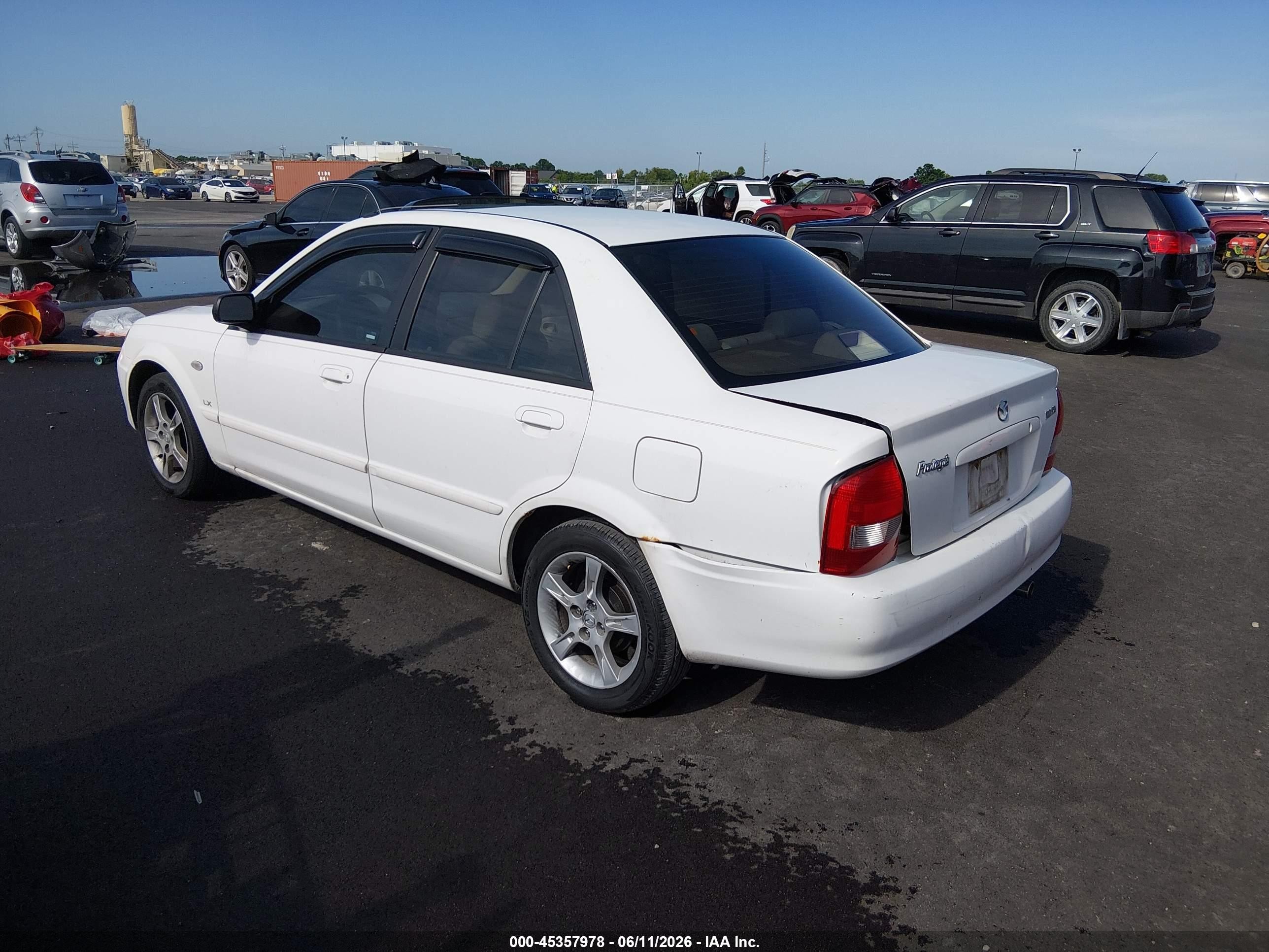 2003 Mazda Protege Dx/es/lx White vin: JM1BJ225130149564