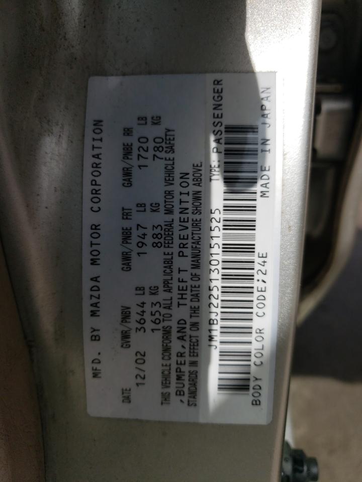 Price & History 2003 Mazda Protege Dx 2.0l 4 vin