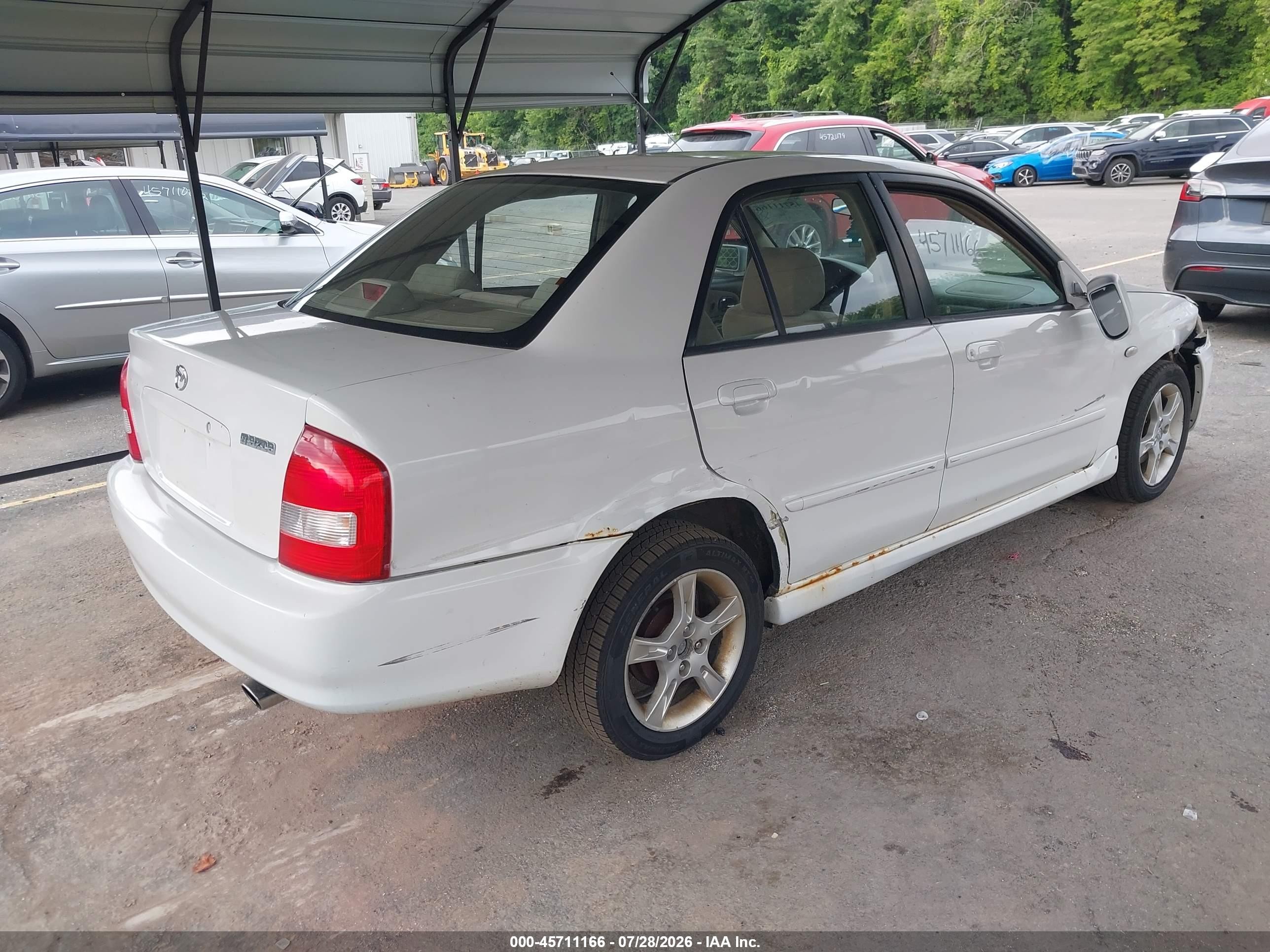 2003 Mazda Protege Dx/es/lx Белый vin: JM1BJ225131160350