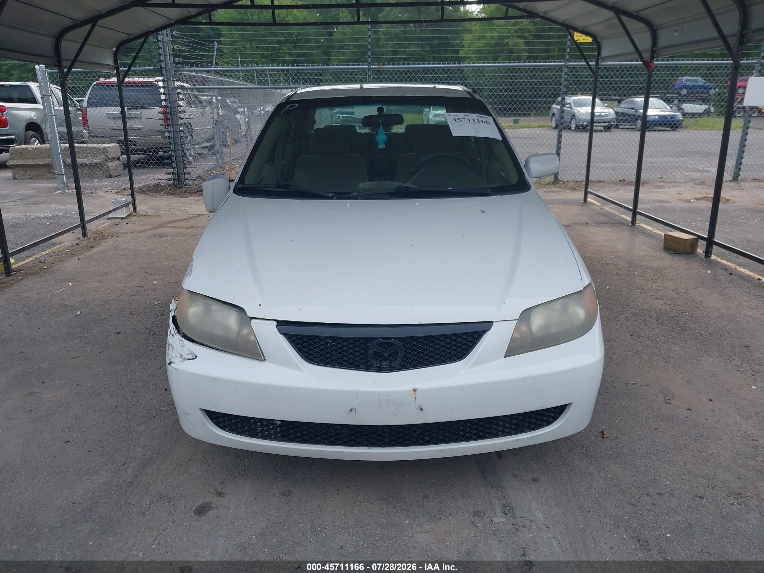2003 Mazda Protege Dx/es/lx Белый vin: JM1BJ225131160350