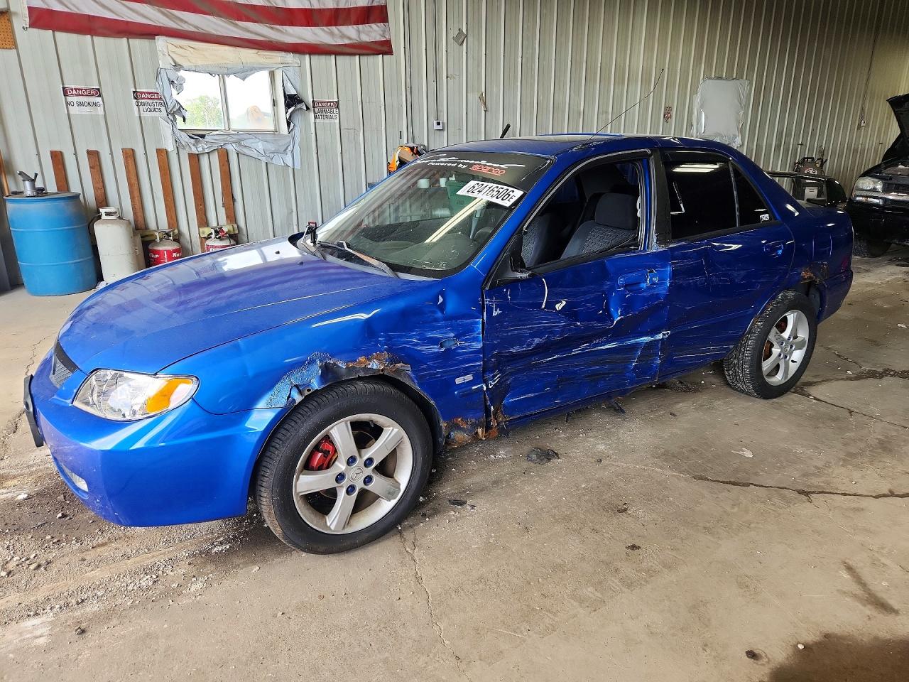 2003 Mazda Protege Dx Синий vin: JM1BJ225231158946