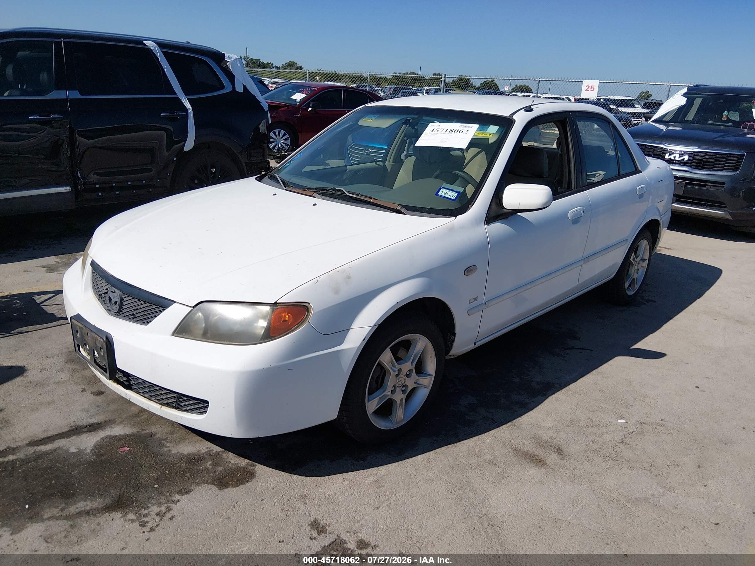 2003 Mazda Protege Dx/es/lx White vin: JM1BJ225231169462