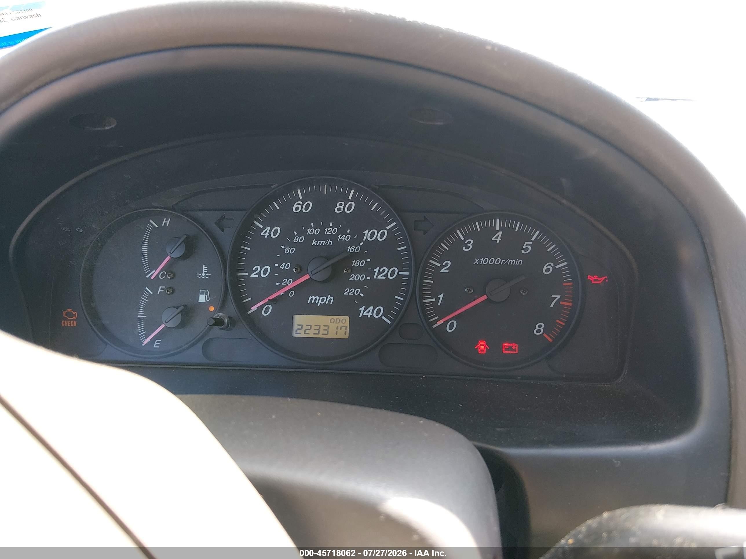 2003 Mazda Protege Dx/es/lx White vin: JM1BJ225231169462