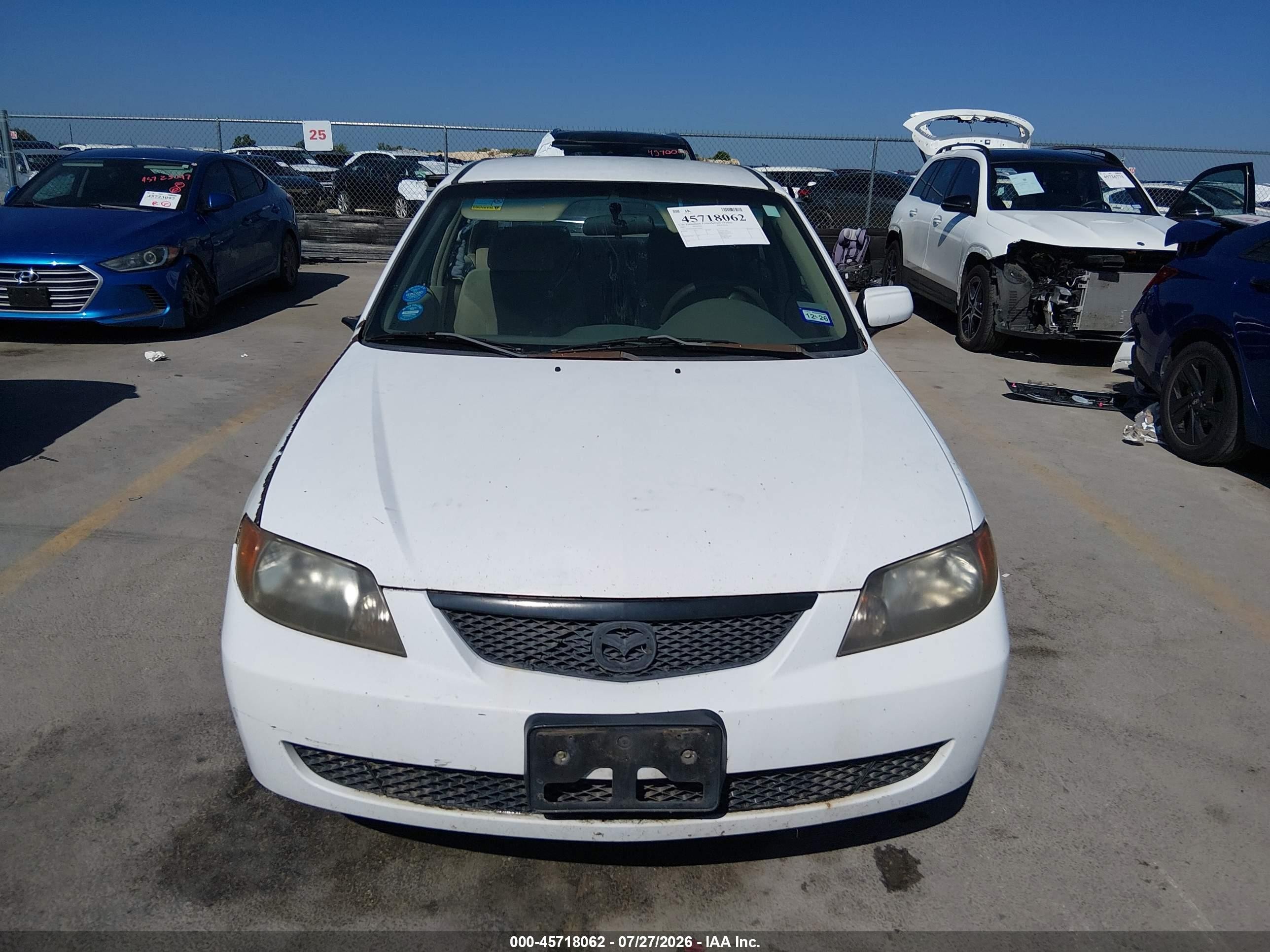 2003 Mazda Protege Dx/es/lx White vin: JM1BJ225231169462
