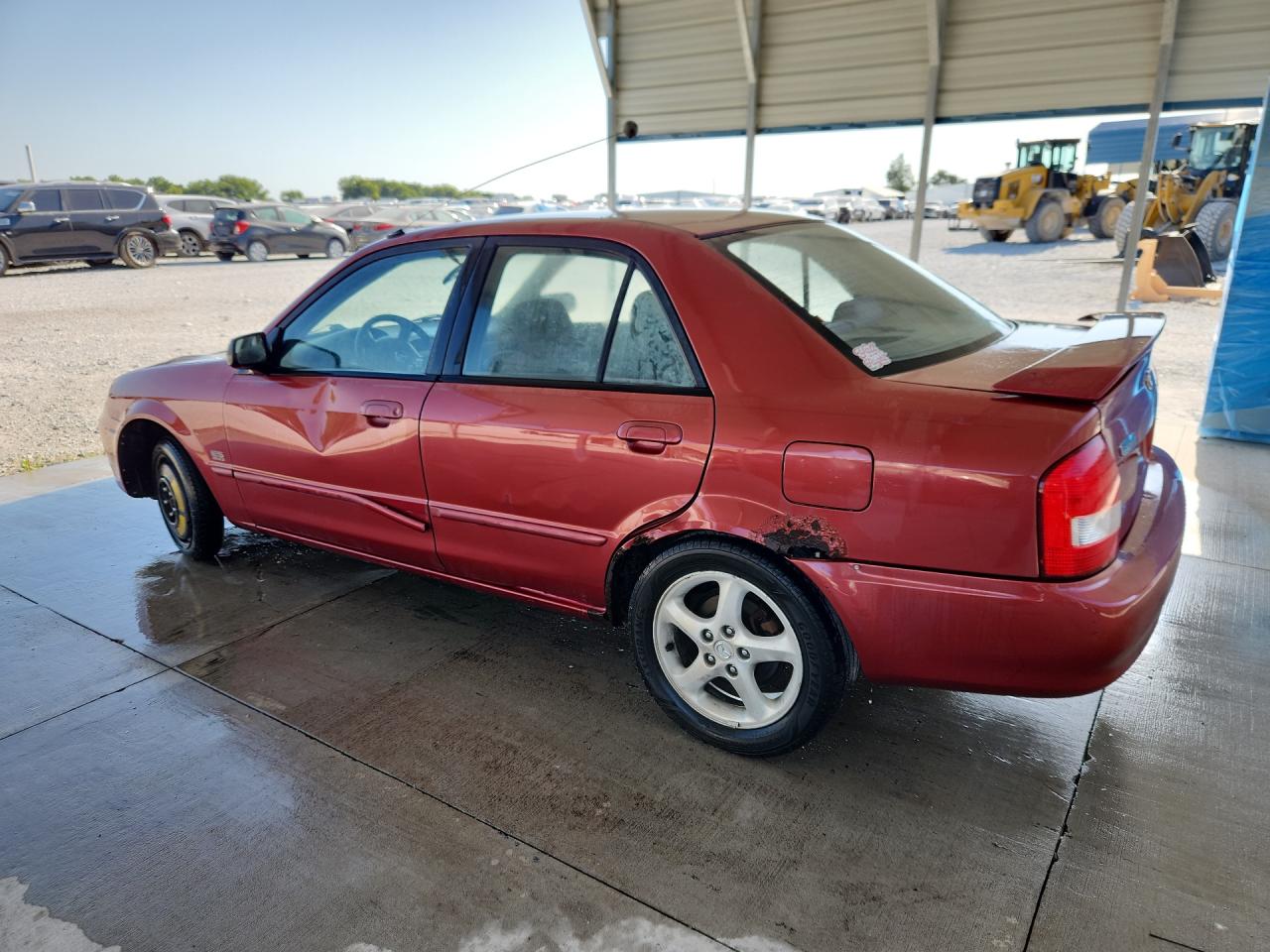 2001 Mazda Protege Lx Maroon vin: JM1BJ225710424030 Damage: Left Rear Door, Dent(S) W/ Paint Dmg, 1 To 2 Inches