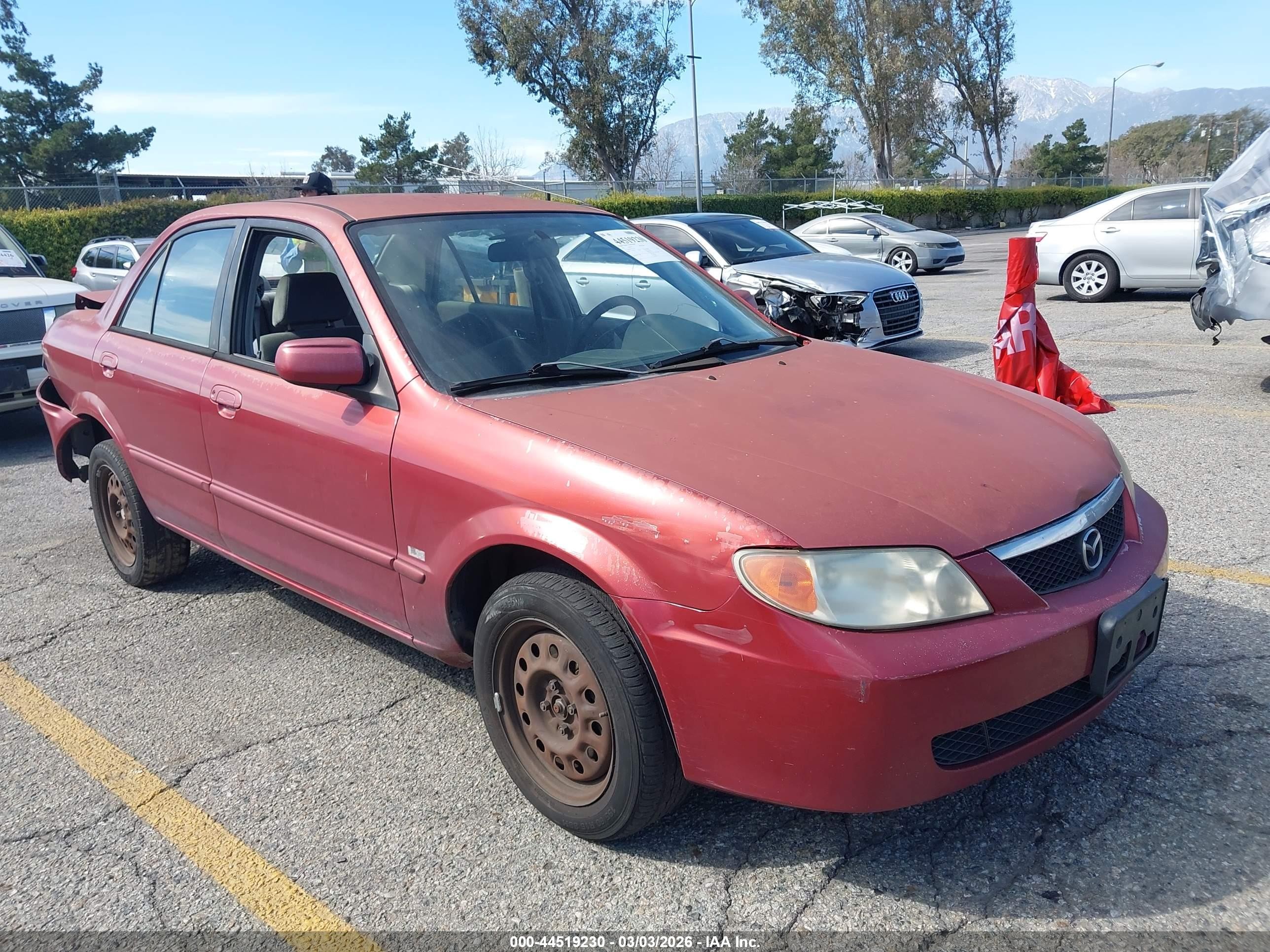 2002 Mazda Protege Dx/es/lx Red vin: JM1BJ225721571556