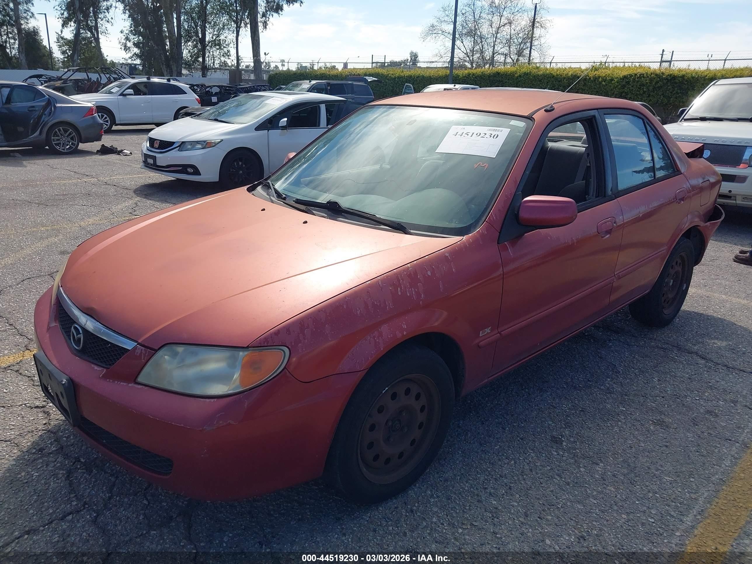 2002 Mazda Protege Dx/es/lx Red vin: JM1BJ225721571556