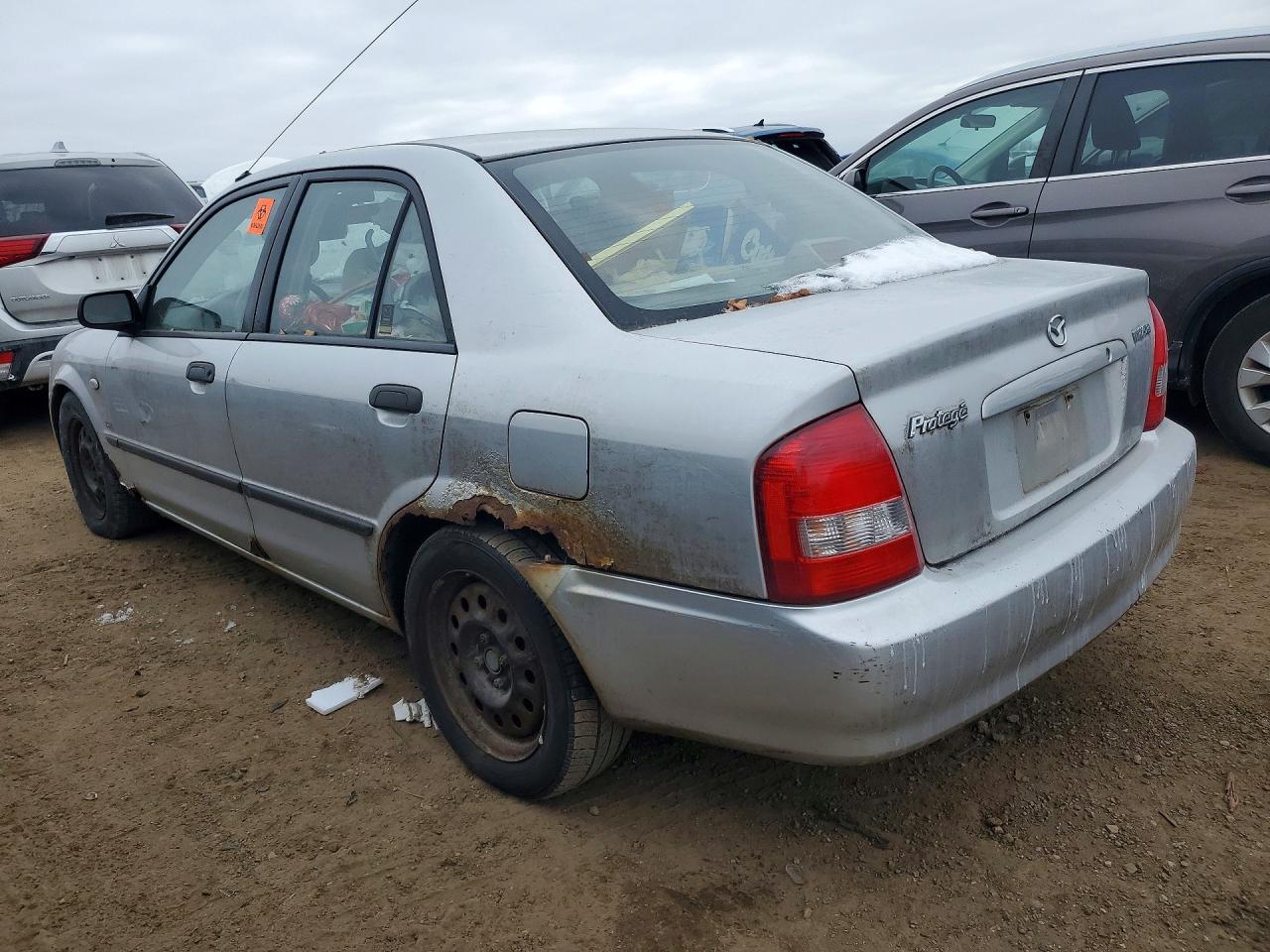 2003 Mazda Protege Silver vin: JM1BJ225730104693