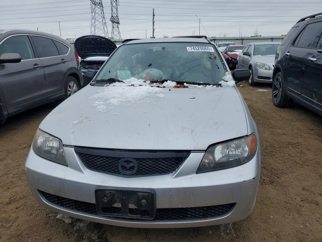 2003 Mazda Protege Silver vin: JM1BJ225730104693