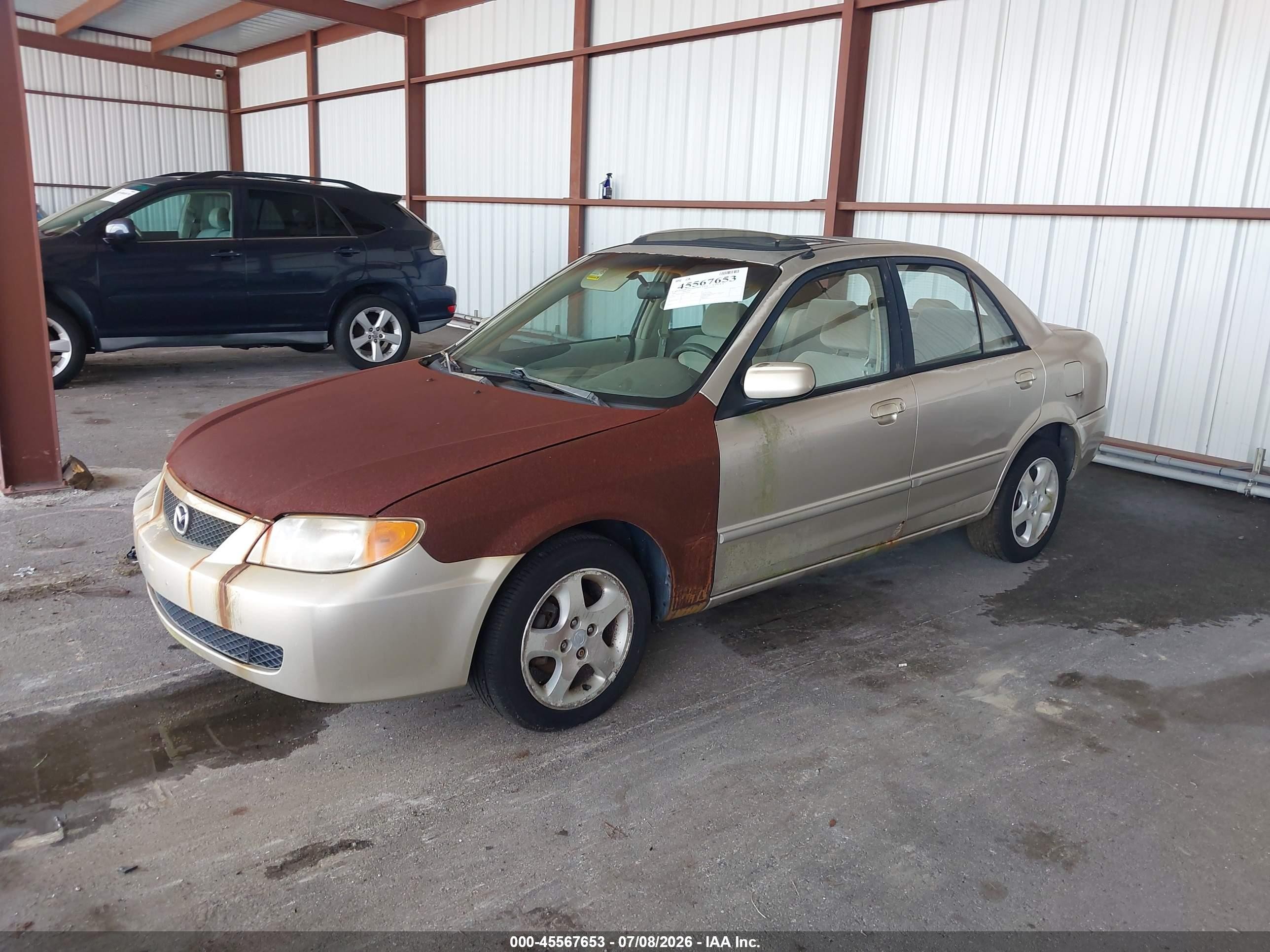 2002 Mazda Protege Dx/es/lx Beige vin: JM1BJ225821588592