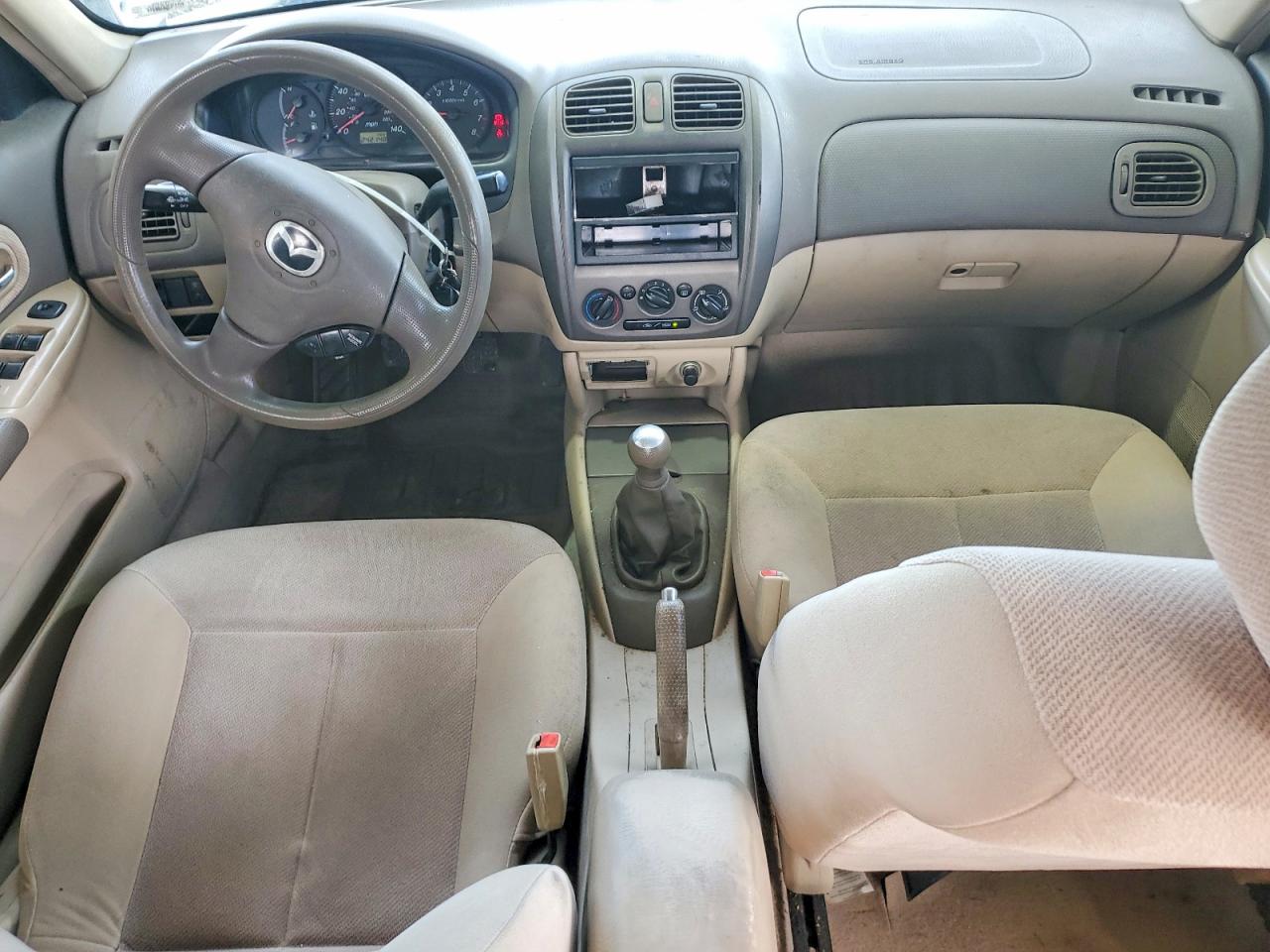 2002 Mazda Protege Dx White vin: JM1BJ225920559690