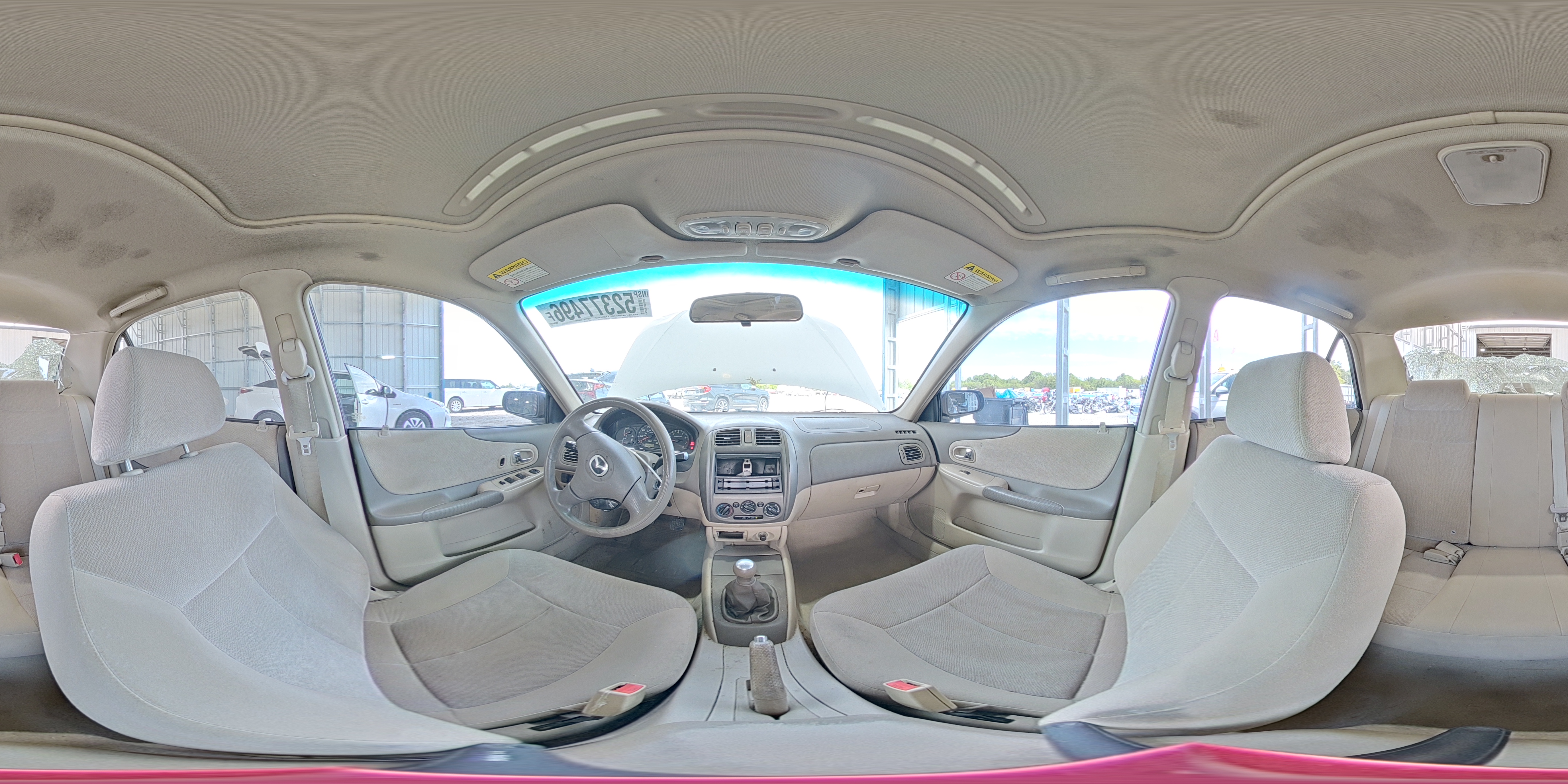 2002 Mazda Protege Dx White vin: JM1BJ225920559690