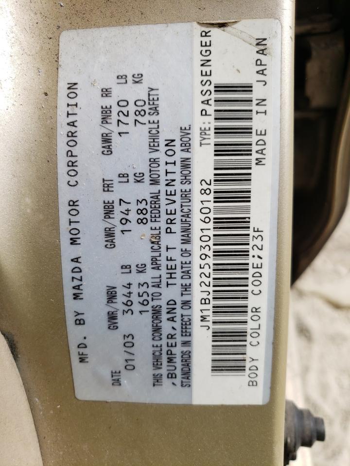 Price & History 2003 Mazda Protege Dx 2.0l 4 vin