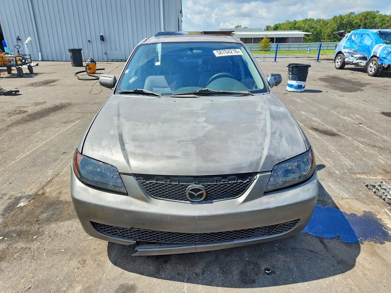 2002 Mazda Protege Dx Gray vin: JM1BJ225X21599996
