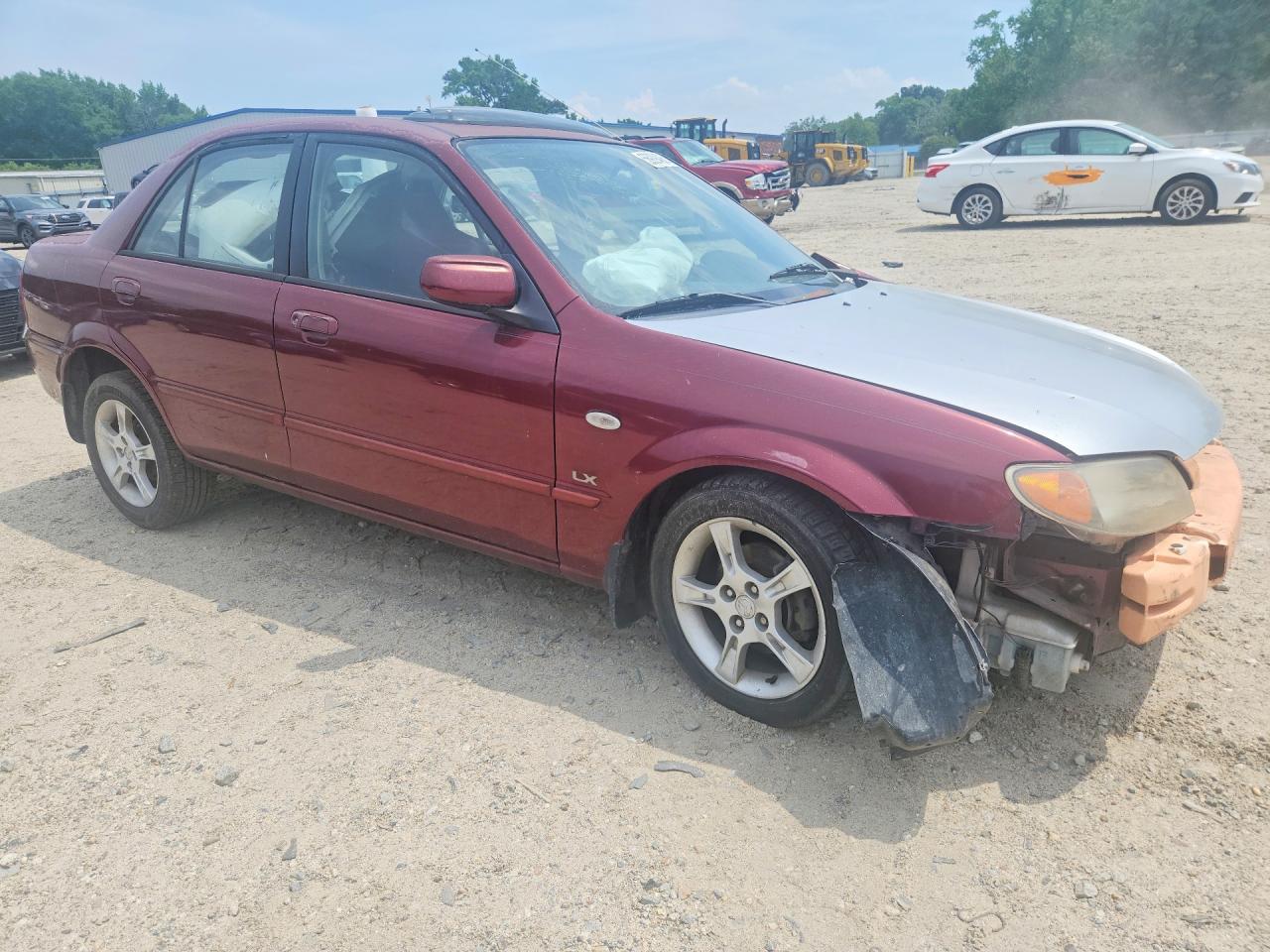 2003 Mazda Protege Dx Burgundy vin: JM1BJ225X30145870