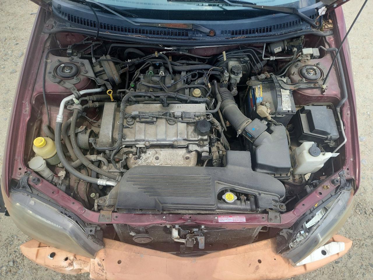 2003 Mazda Protege Dx Burgundy vin: JM1BJ225X30145870