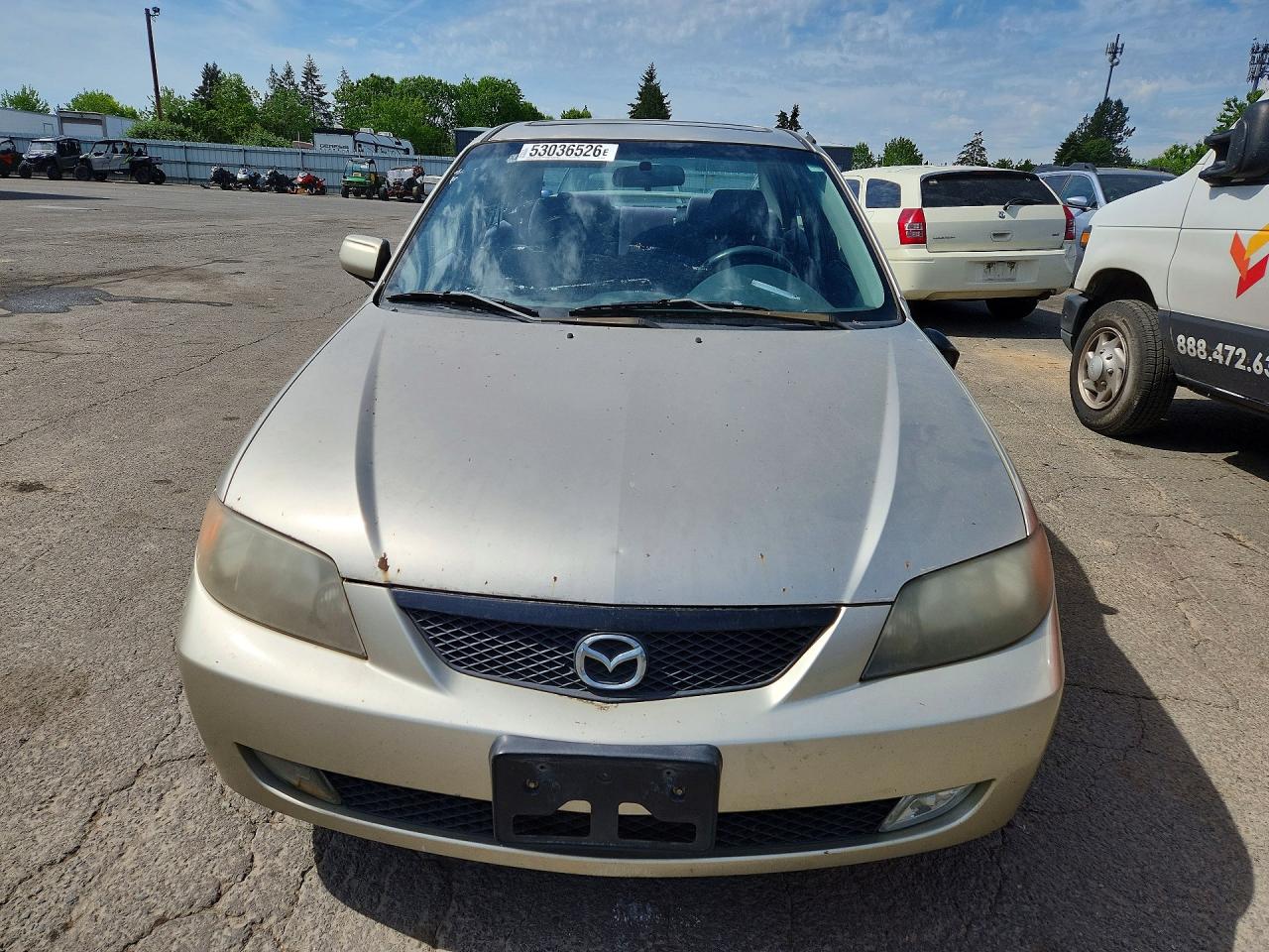2003 Mazda Protege Dx Beige vin: JM1BJ226131206624