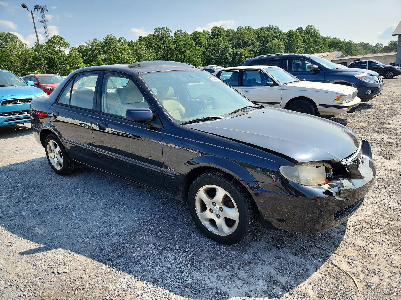 2002 Mazda Protege Dx Black vin: JM1BJ226X21555098