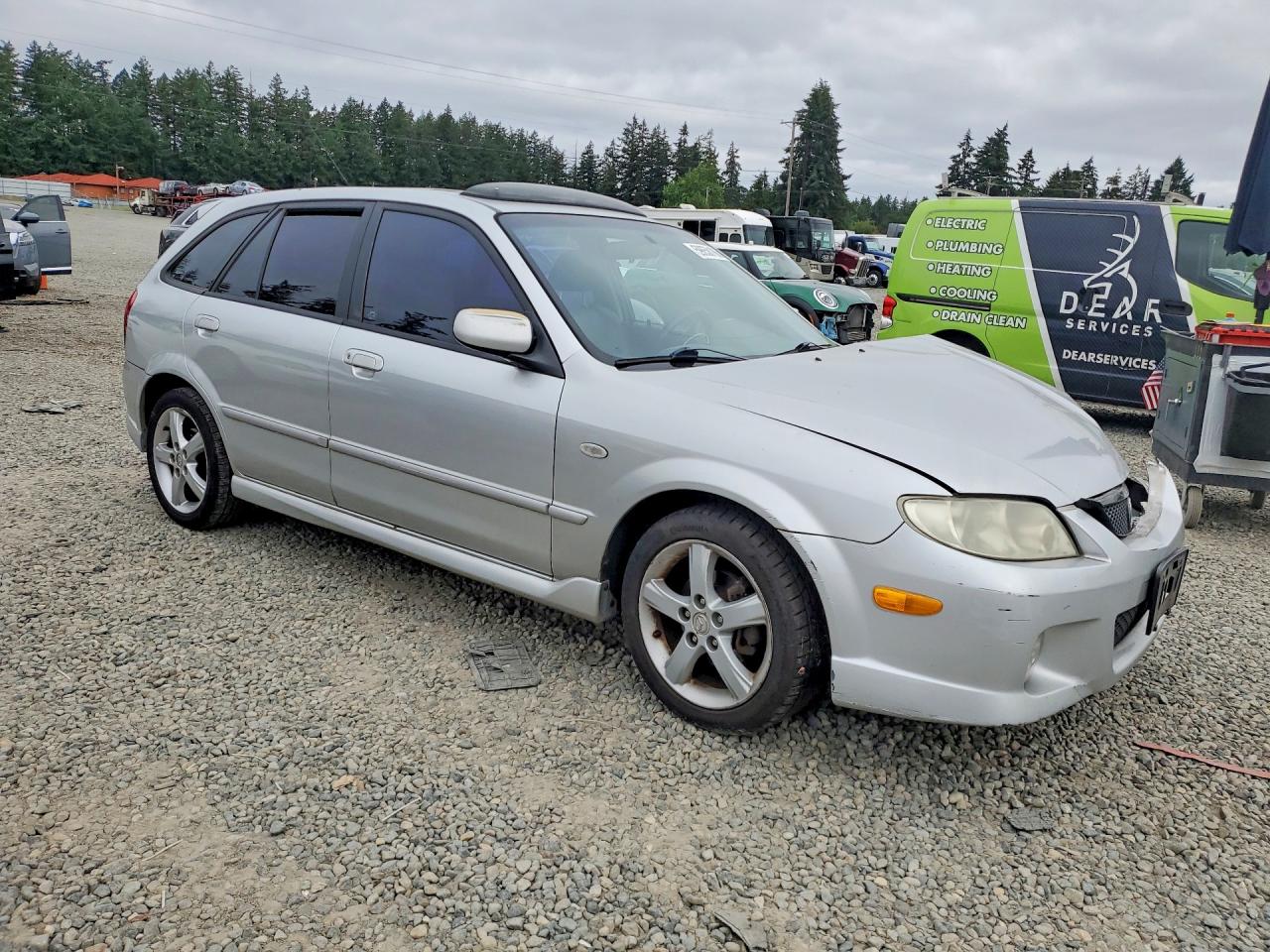 2003 Mazda Protege Pr5 Silver vin: JM1BJ245231154330