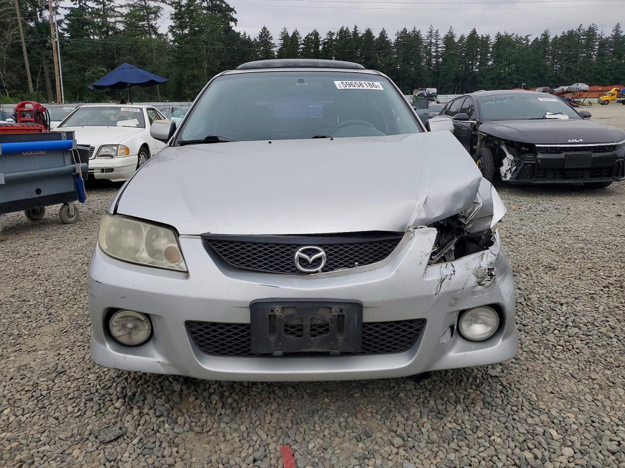 2003 Mazda Protege Pr5 Silver vin: JM1BJ245231154330