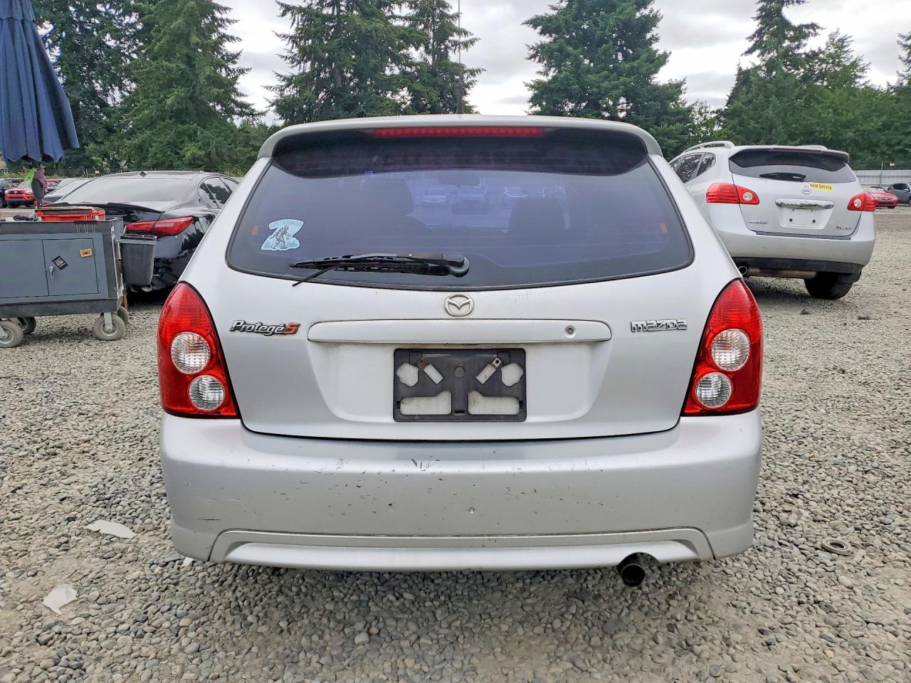 2003 Mazda Protege Pr5 Silver vin: JM1BJ245231154330