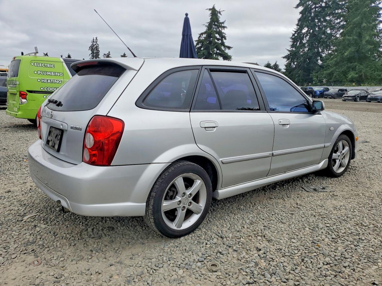 2003 Mazda Protege Pr5 Silver vin: JM1BJ245231154330