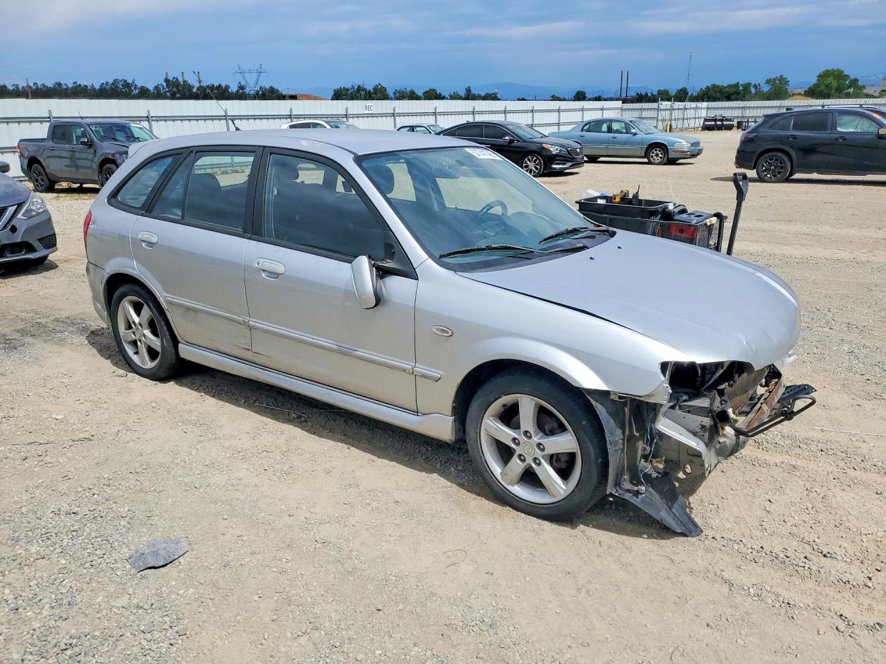 2003 Mazda Protege Pr5 Silver vin: JM1BJ245231220312