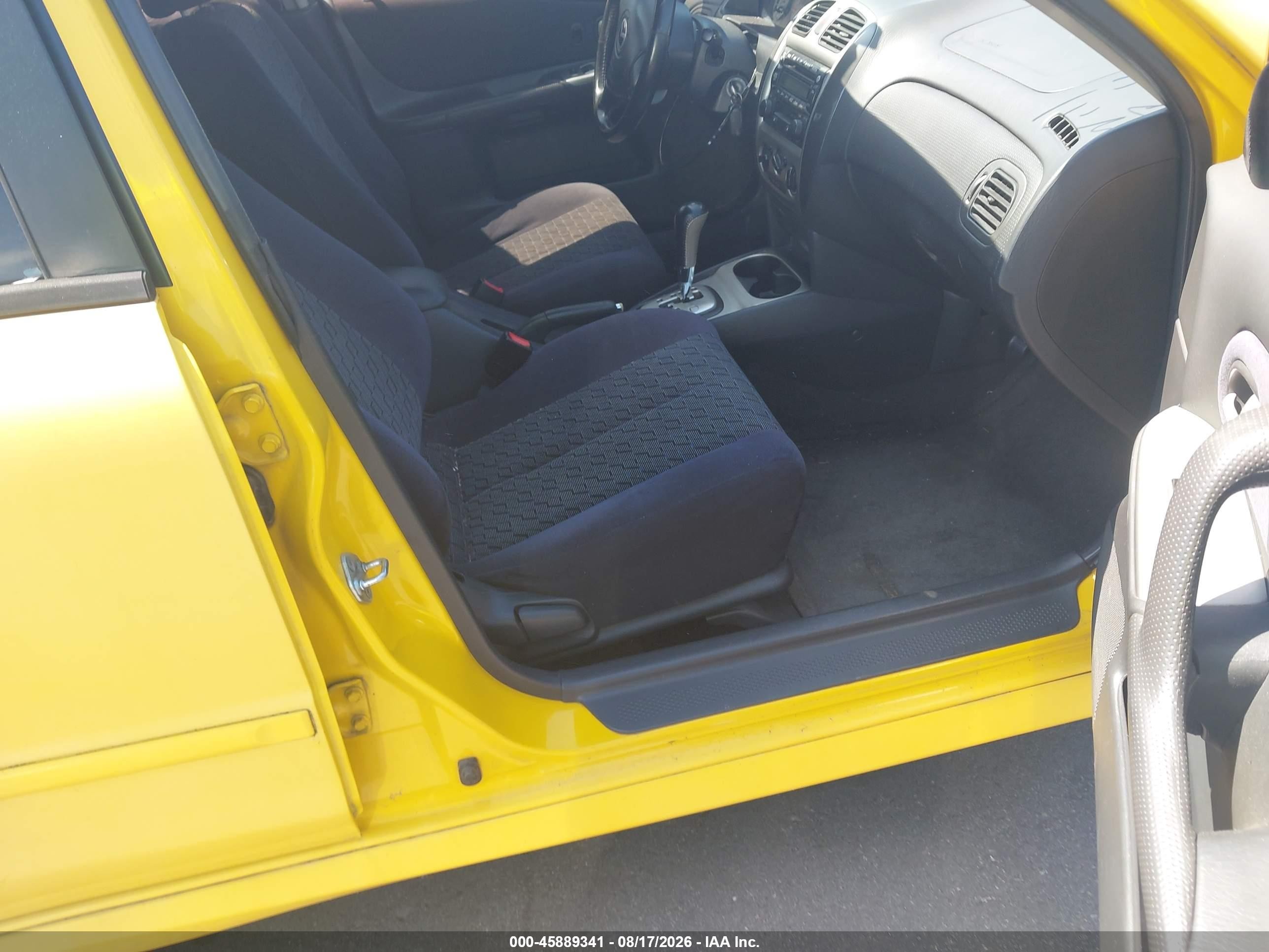 2003 Mazda Protege5   Yellow vin: JM1BJ245431184736