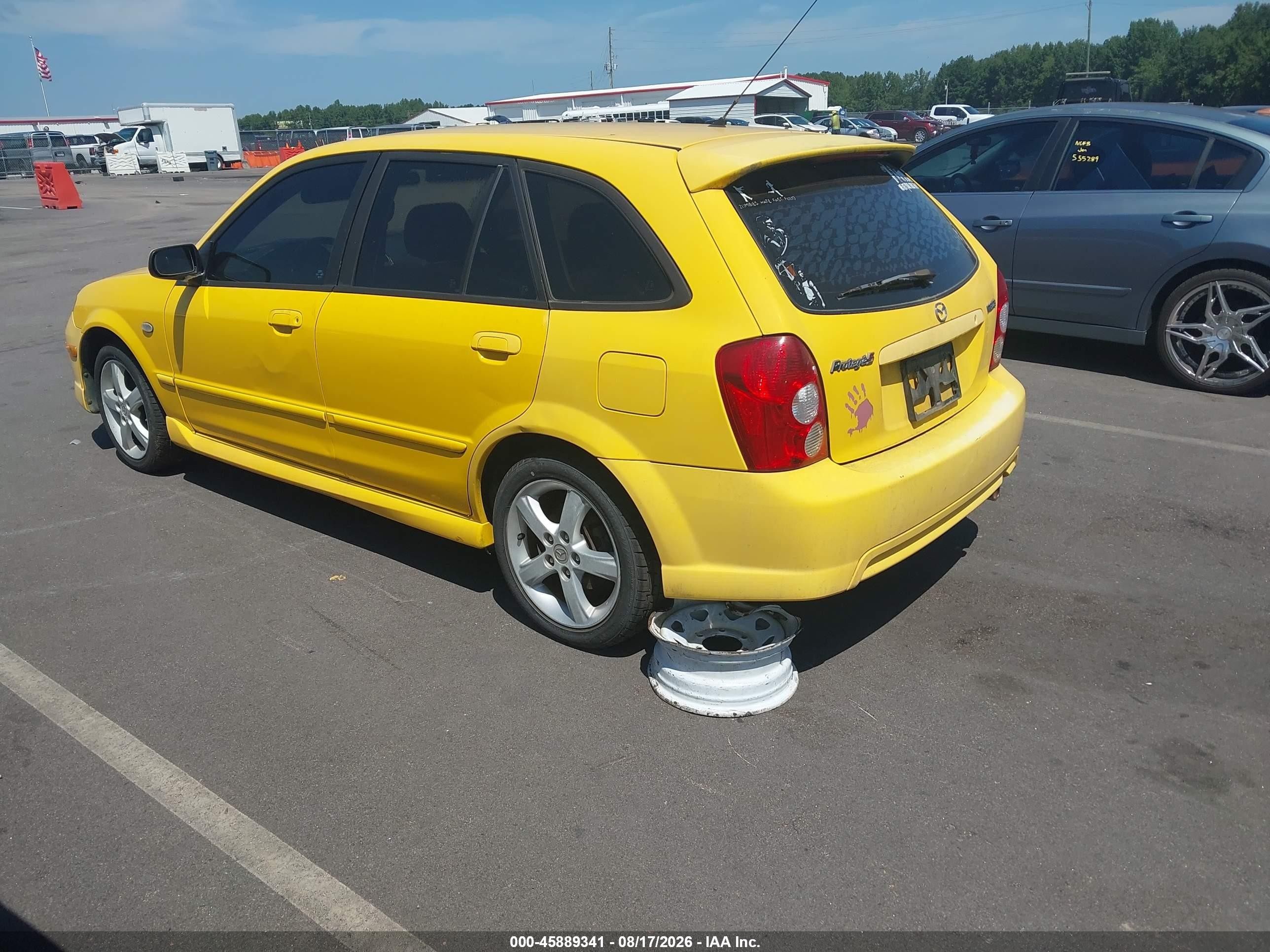 2003 Mazda Protege5   Yellow vin: JM1BJ245431184736