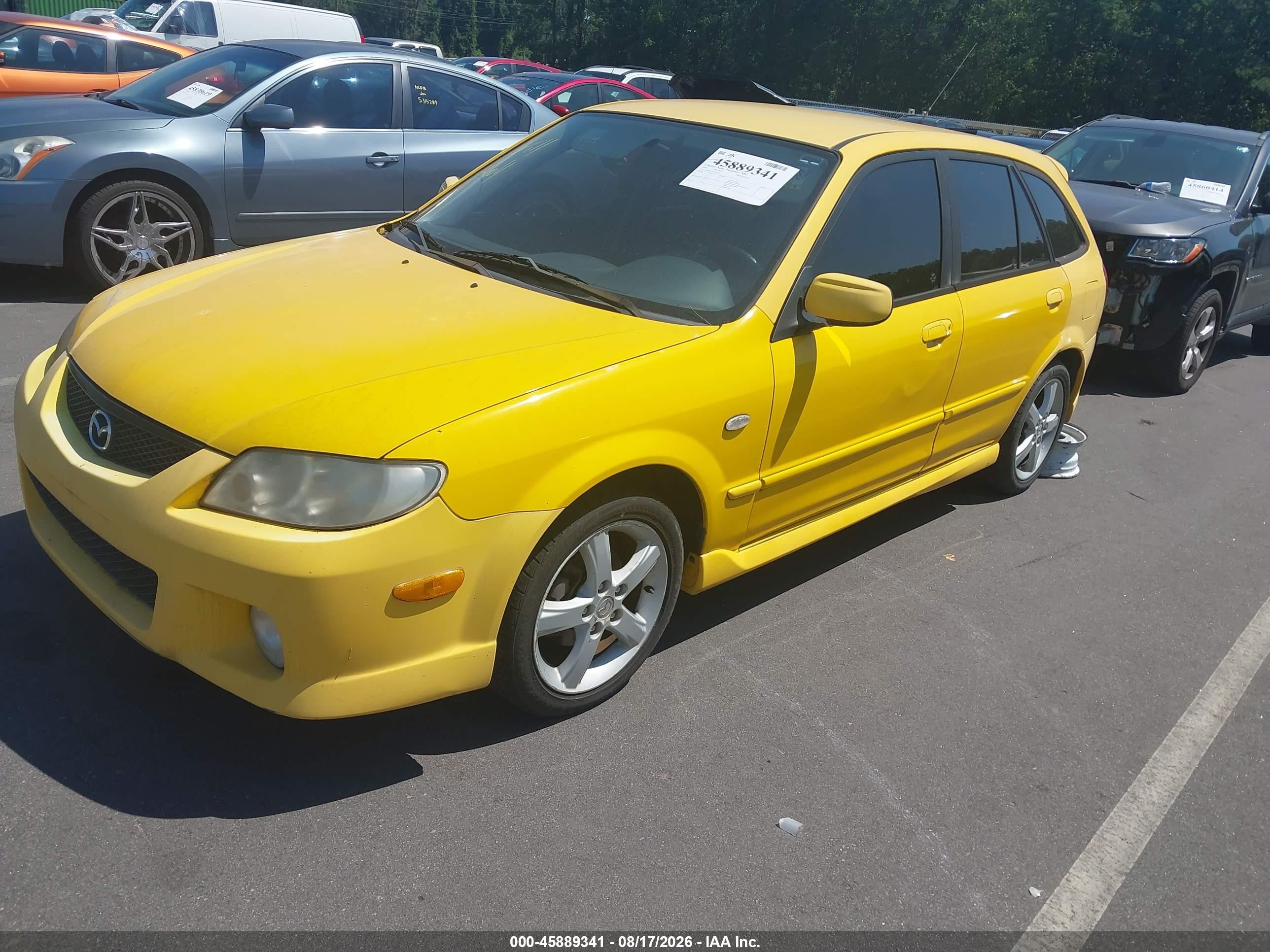 2003 Mazda Protege5   Yellow vin: JM1BJ245431184736
