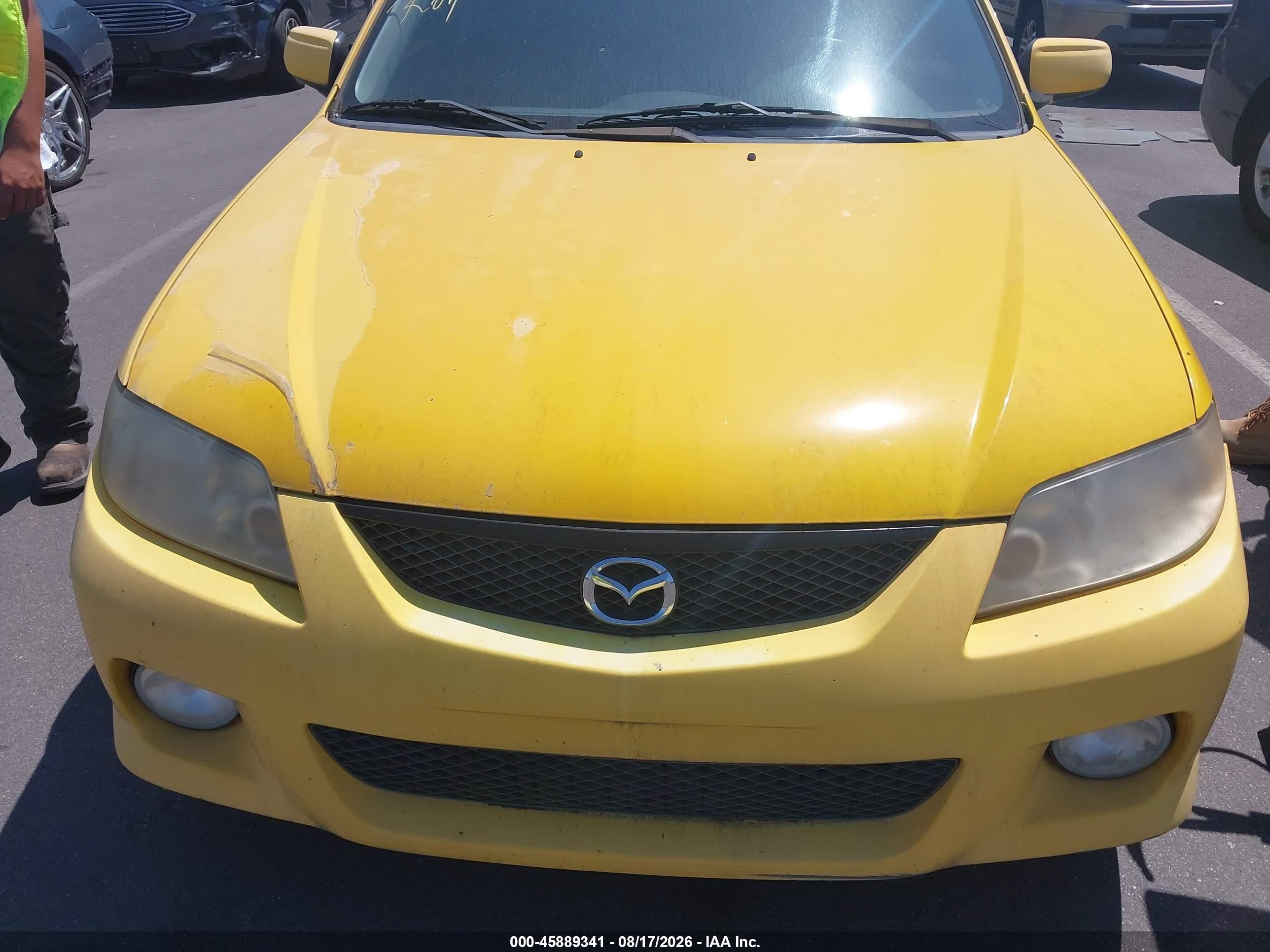 2003 Mazda Protege5   Yellow vin: JM1BJ245431184736