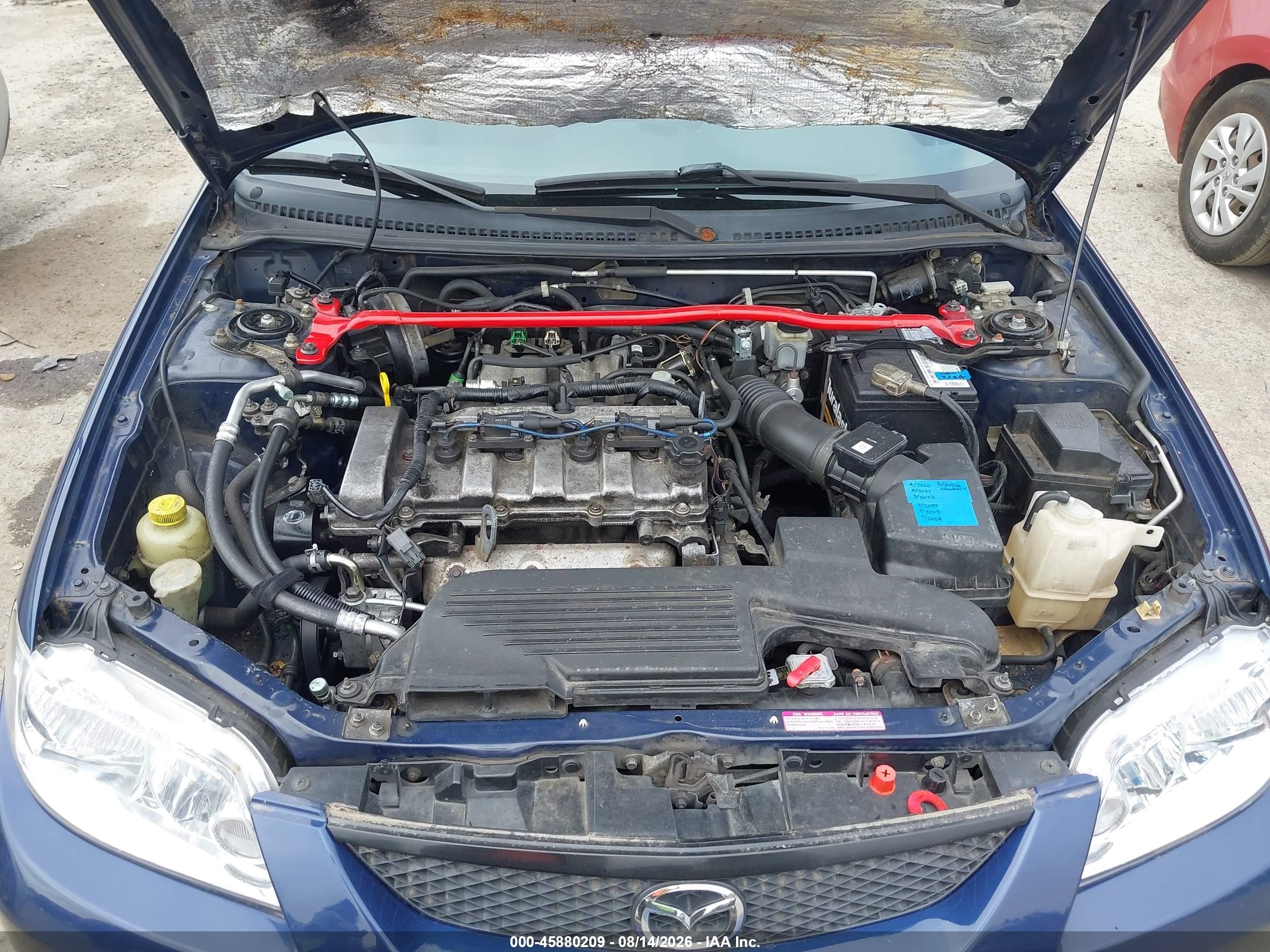 2002 Mazda Protege5   Blue vin: JM1BJ245721637665