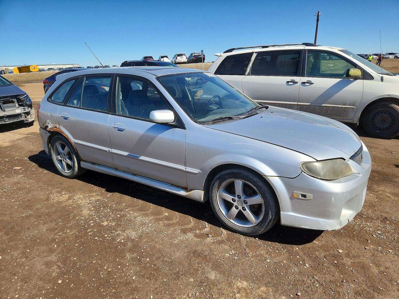2003 Mazda Protege Pr5 Silver vin: JM1BJ245931103326