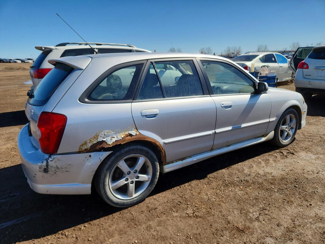 2003 Mazda Protege Pr5 Silver vin: JM1BJ245931103326