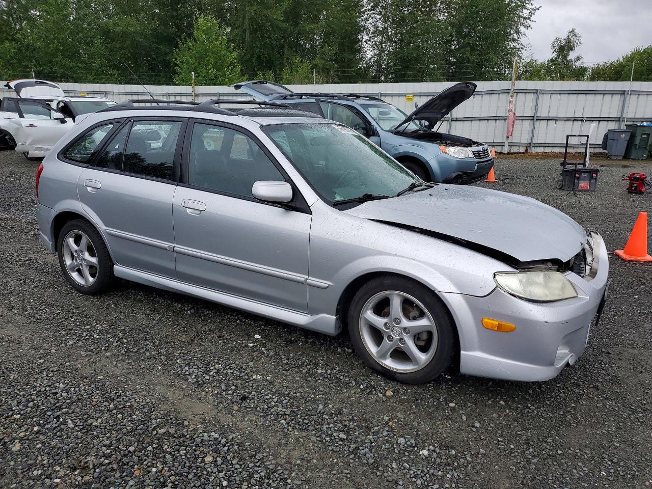2002 Mazda Protege Pr5 Silver vin: JM1BJ246021590567