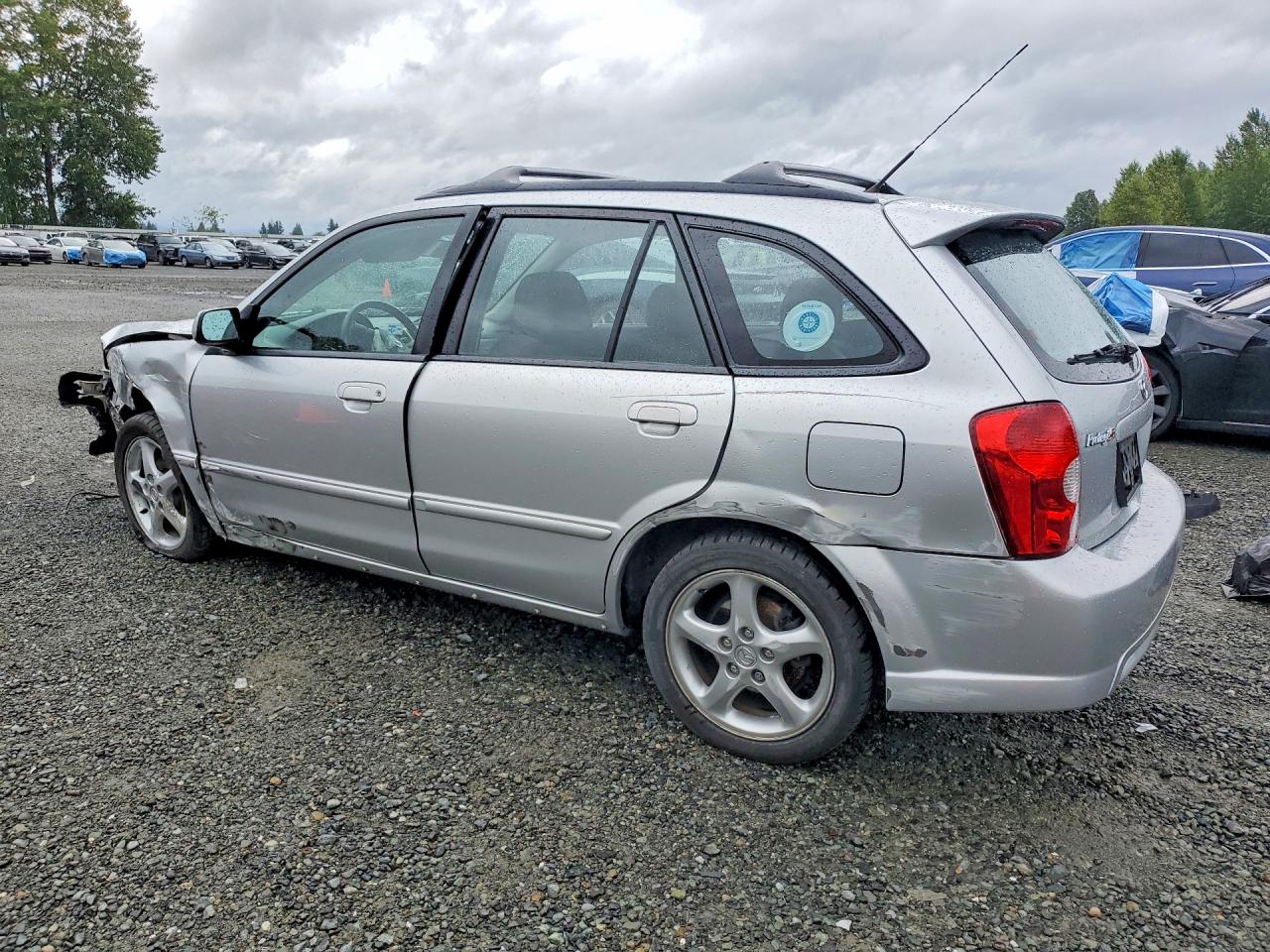 2002 Mazda Protege Pr5 Silver vin: JM1BJ246021590567
