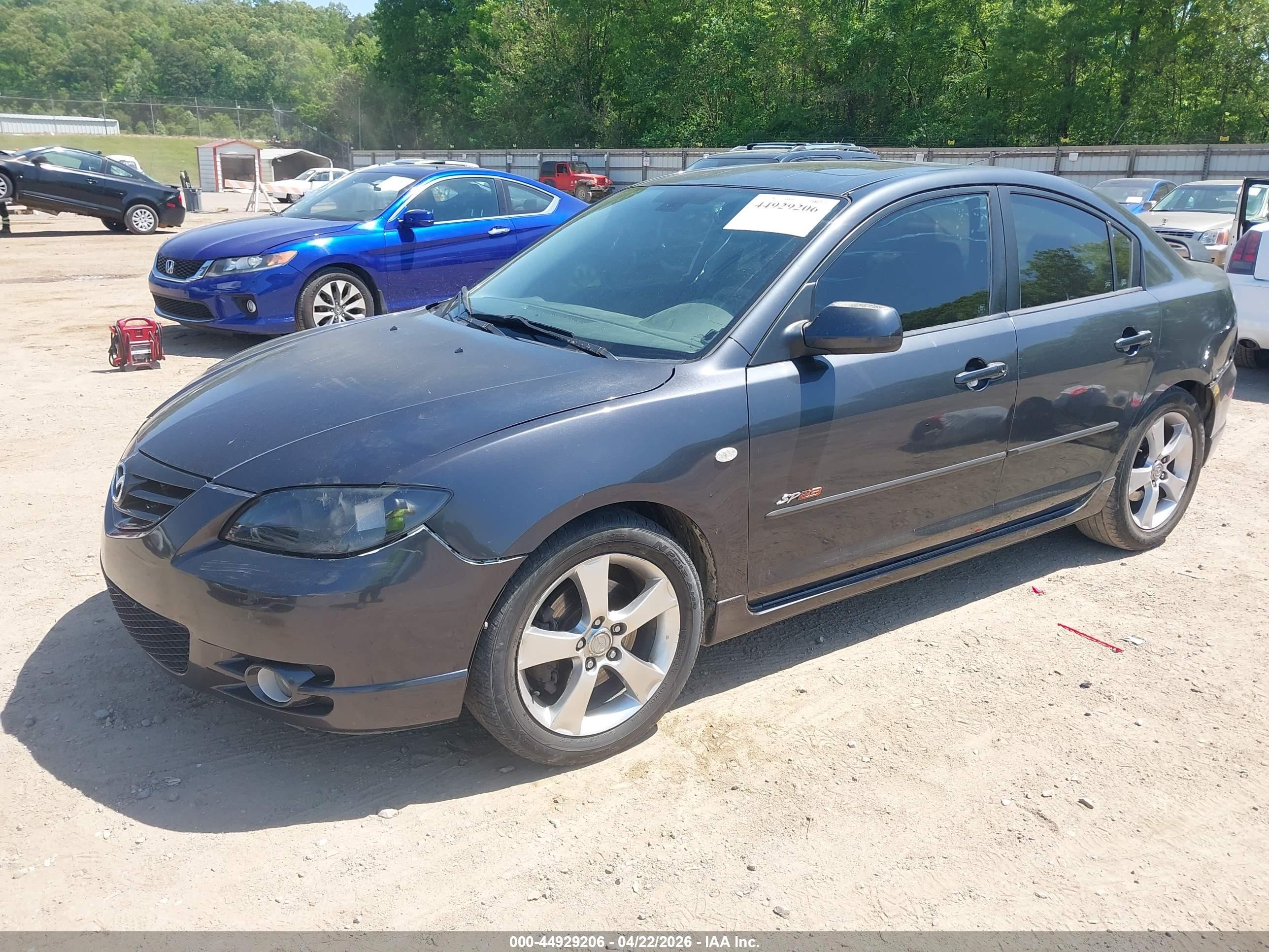 2005 Mazda Mazda3 Sp23 Black vin: JM1BK123151280030