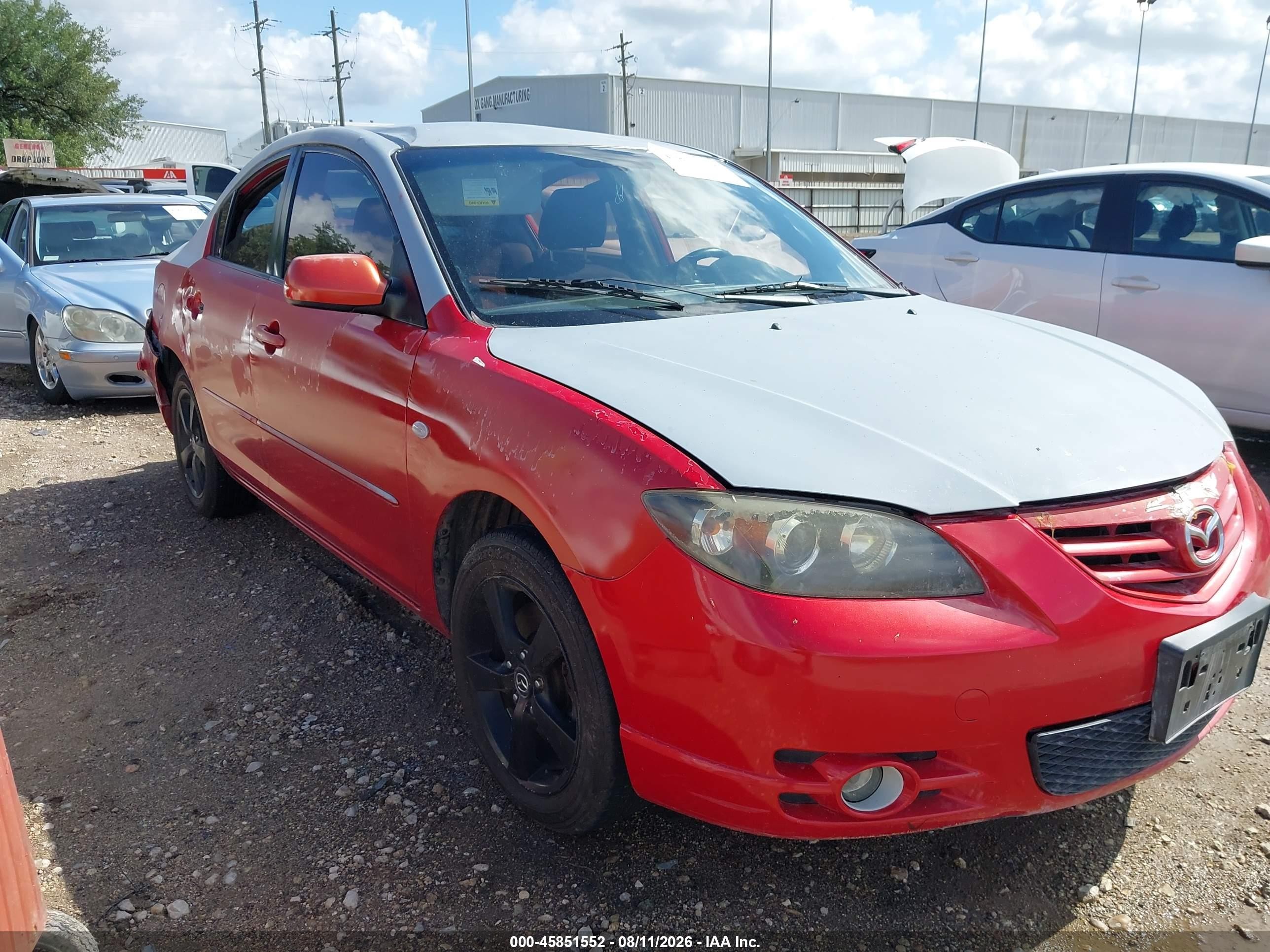 2005 Mazda Mazda3 S Красный vin: JM1BK123451256739