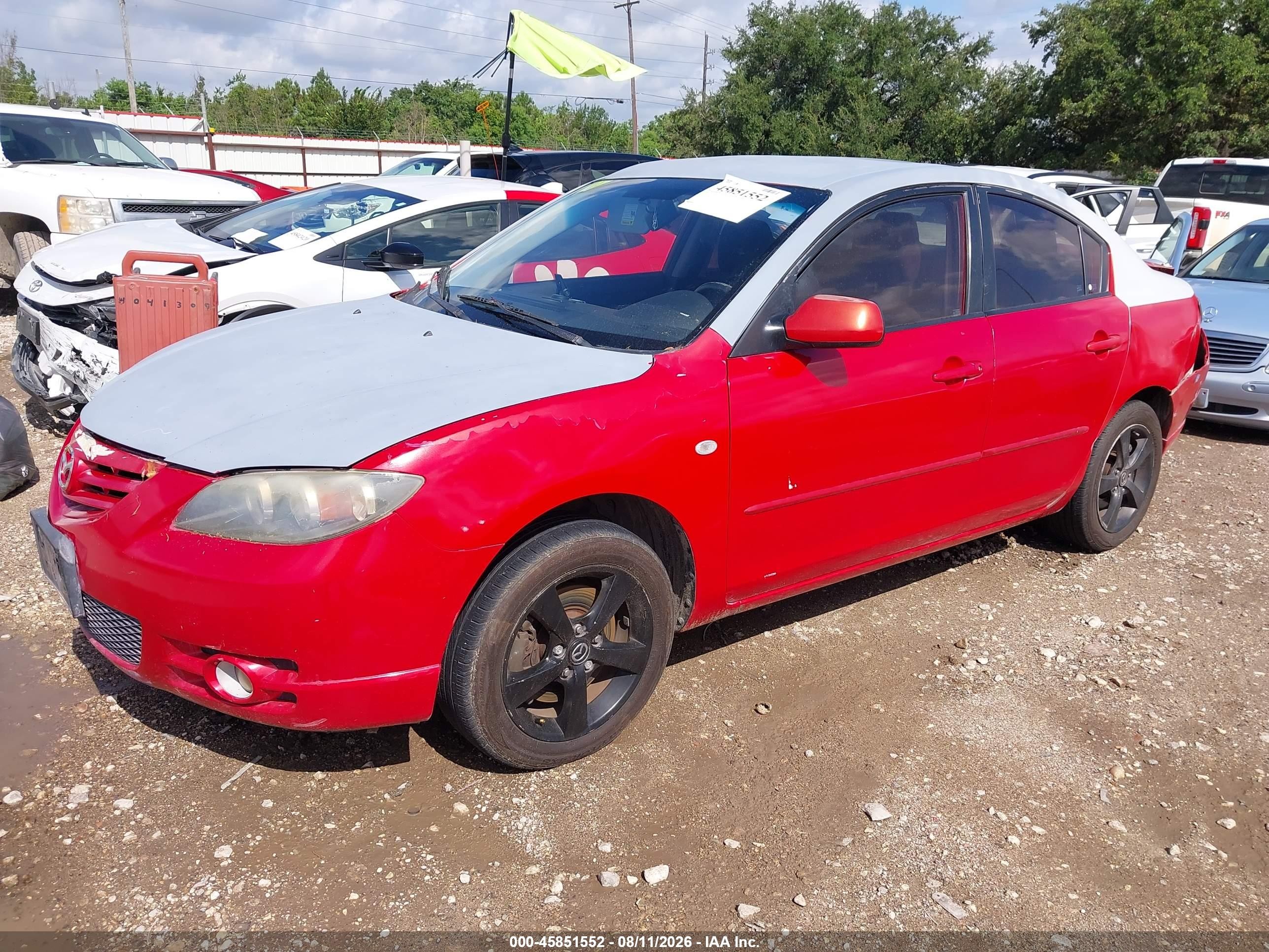 2005 Mazda Mazda3 S Красный vin: JM1BK123451256739
